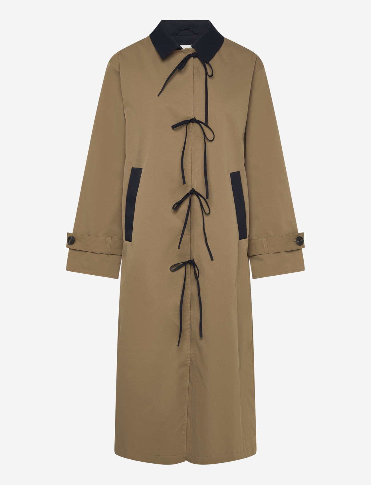 ONLY - ONLORCHID LONG BOW COAT CS OTW - trench coats - ermine - 0