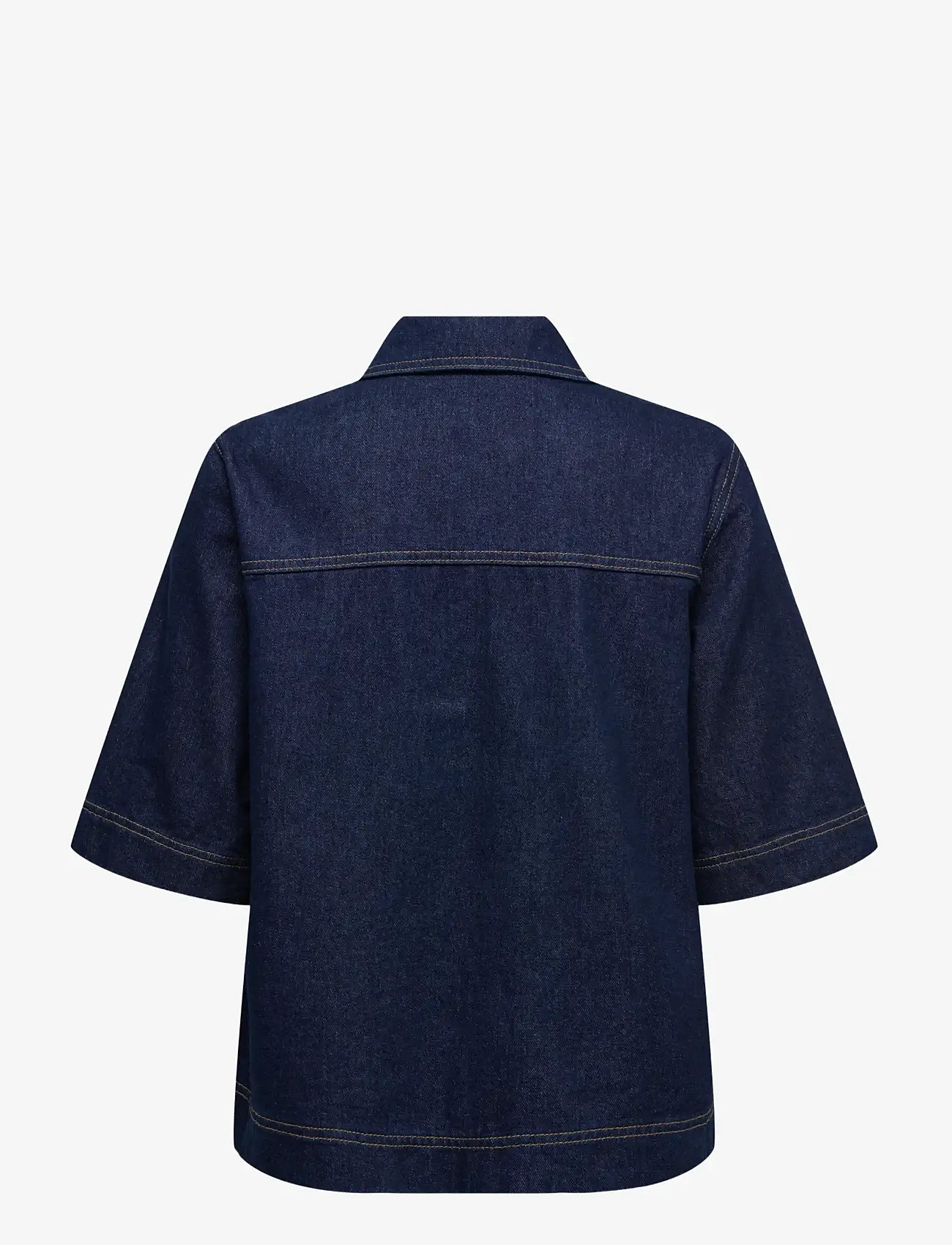 ONLY - ONLBELLE S/S SHIRT DNM GUA NOOS - koszule dżinsowe - dark blue denim - 2