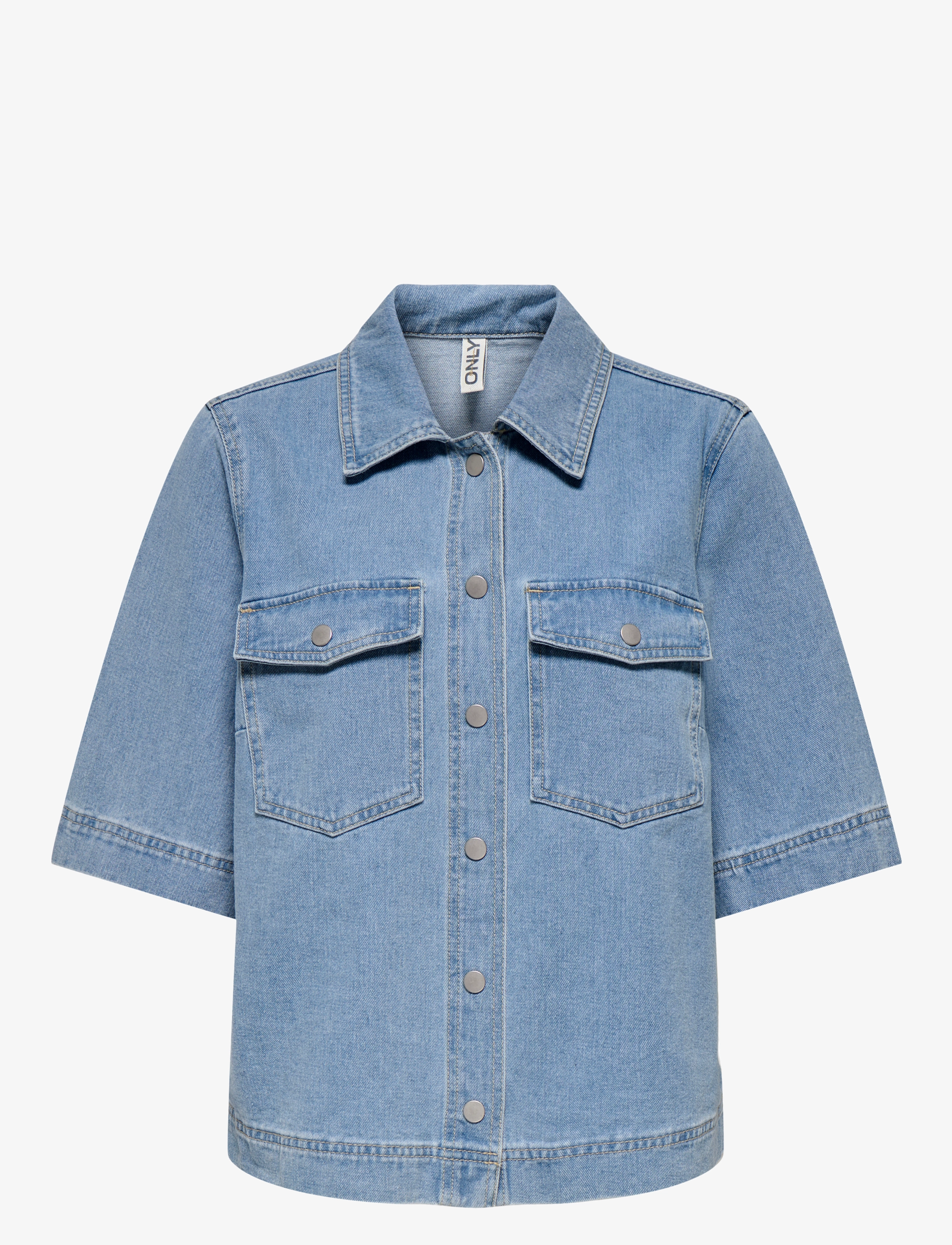ONLY ONLBELLE S/S SHIRT DNM GUA NOOS - Pluusid ja särgid - LIGHT BLUE DENIM / blue