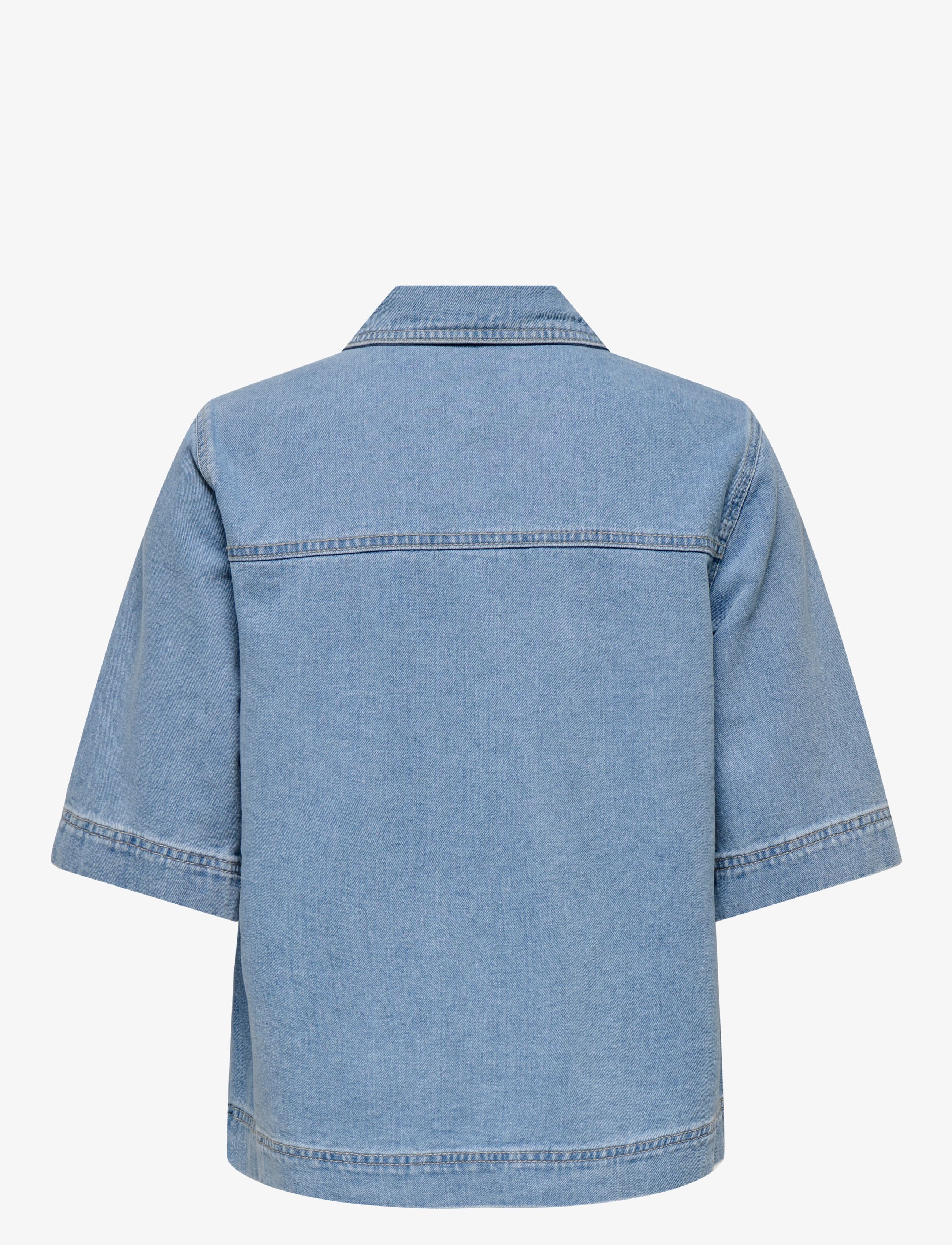ONLY - ONLBELLE S/S SHIRT DNM GUA NOOS - denimskjorter - light blue denim - 2