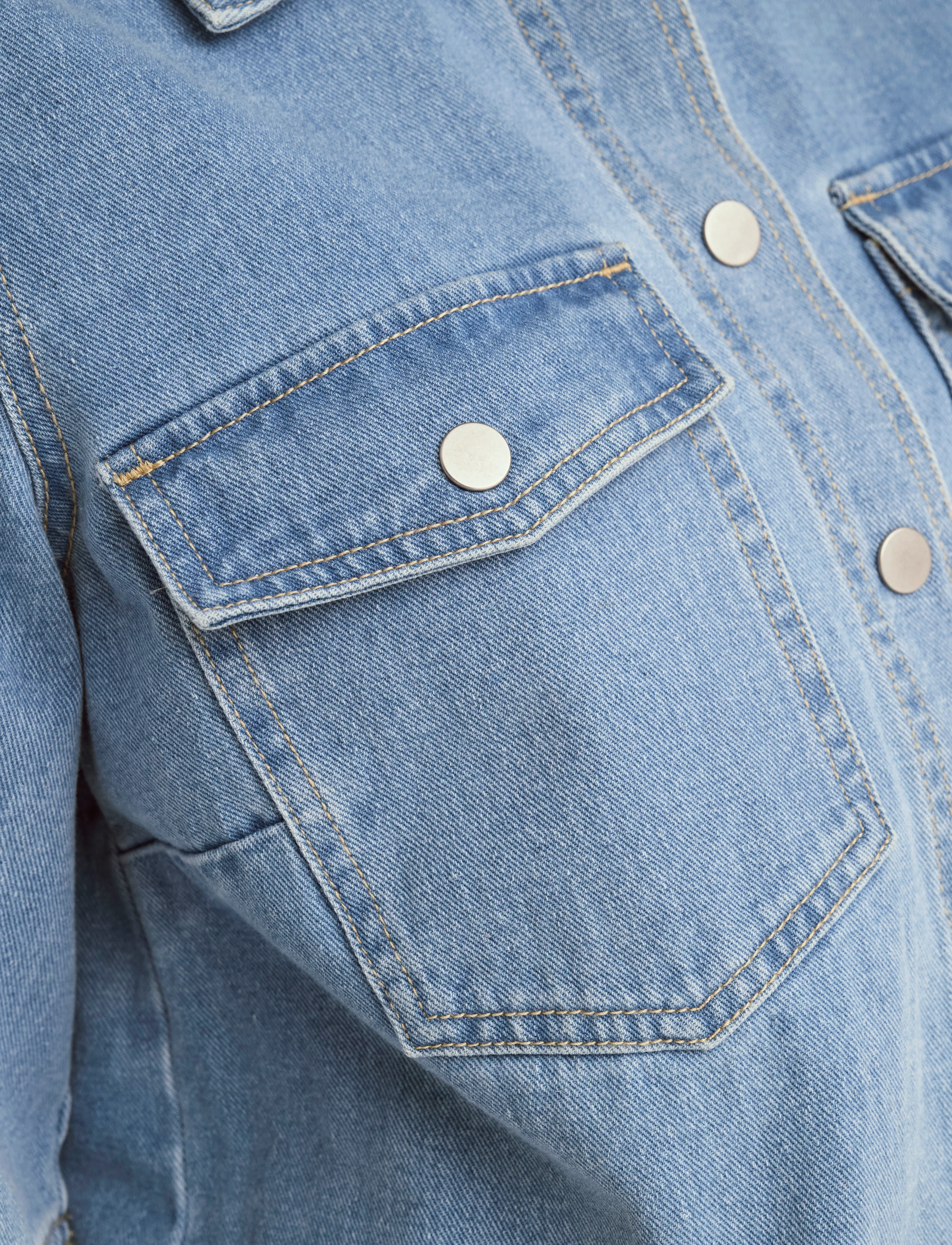 ONLY - ONLBELLE S/S SHIRT DNM GUA NOOS - denimskjorter - light blue denim - 5