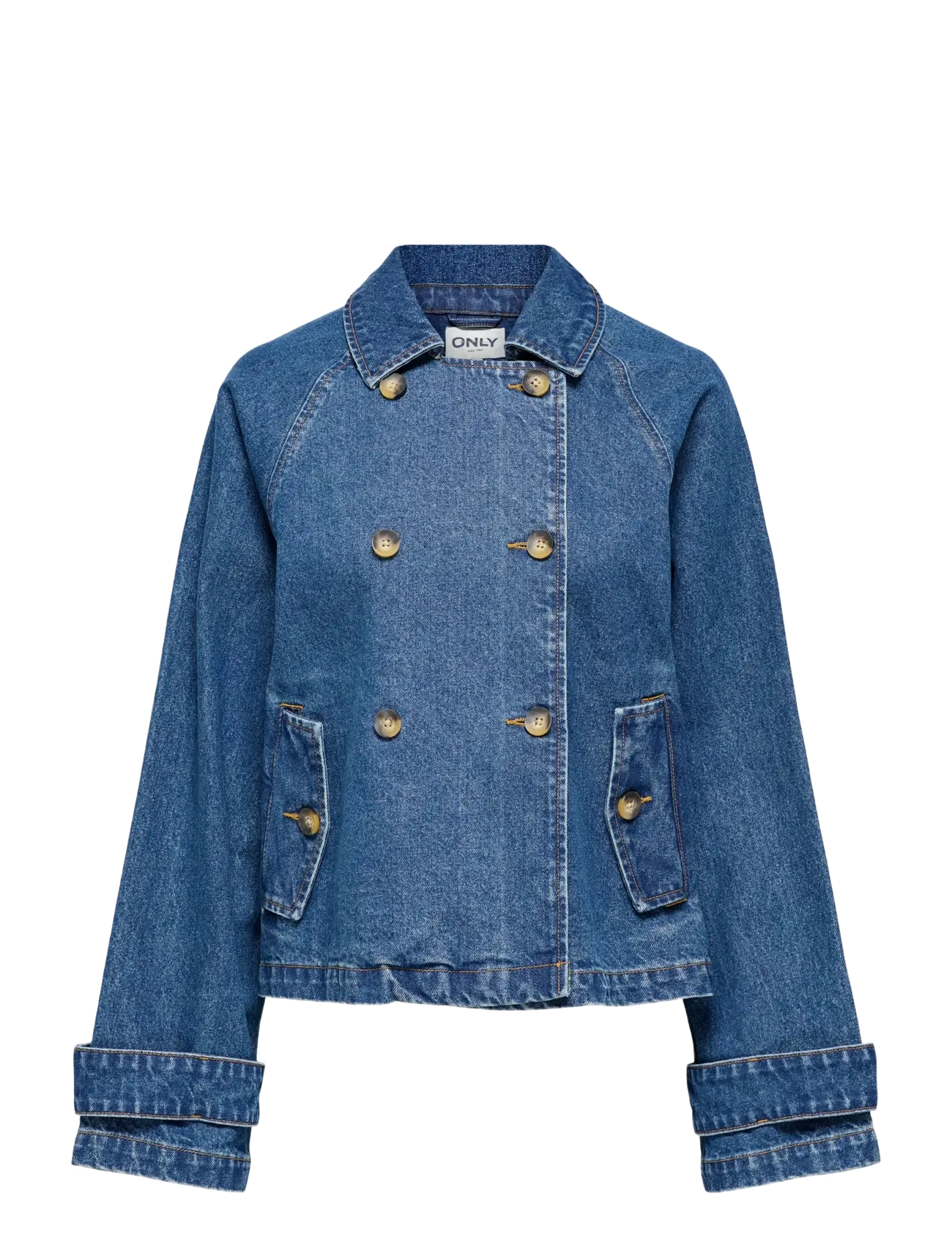 ONLY Onlapril Kurz Dnm Trench Akm Blau - M - Damen