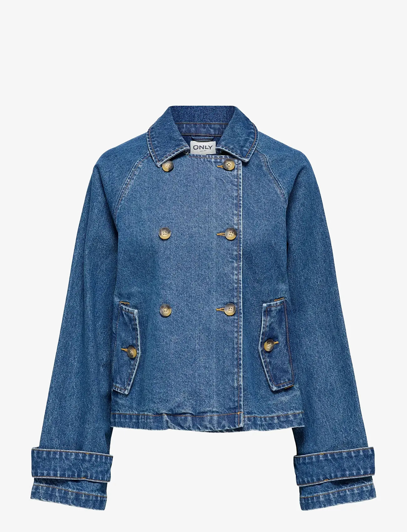ONLY - ONLAPRIL SHORT DNM TRENCH AKM - forårsjakker - medium blue denim - 1