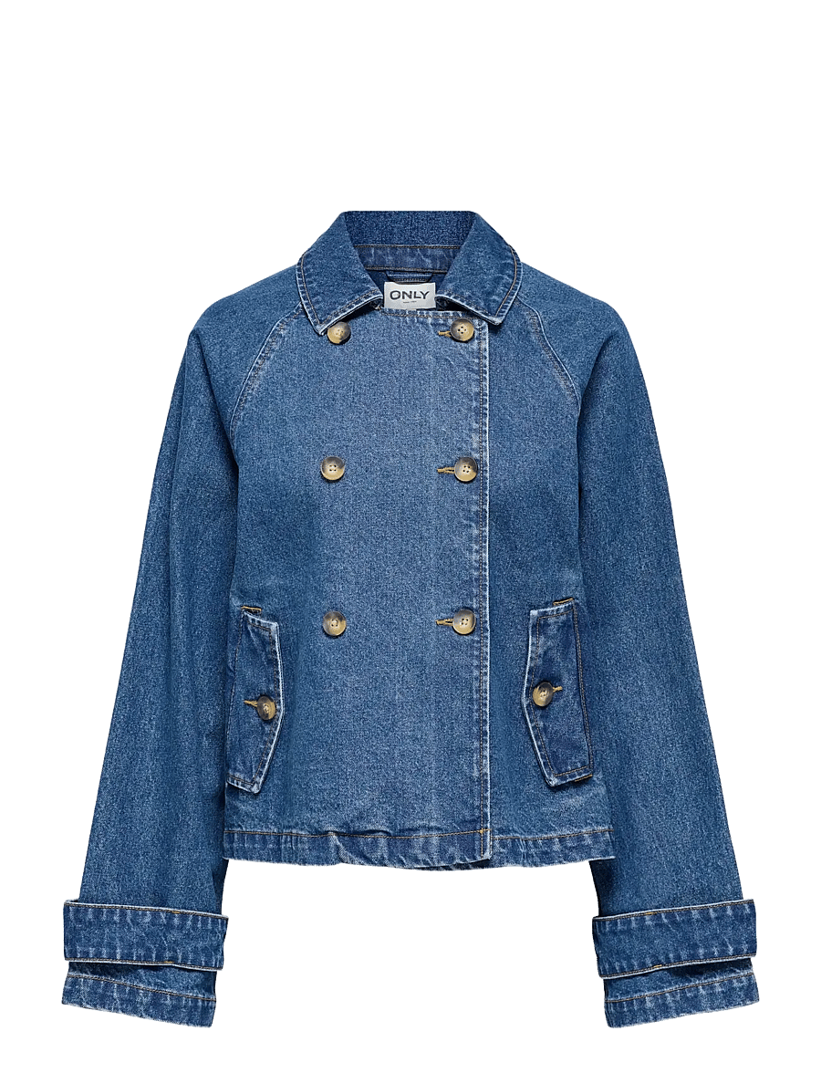 ONLY - ONLAPRIL SHORT DNM TRENCH AKM - frühlingsjacken - medium blue denim - 1