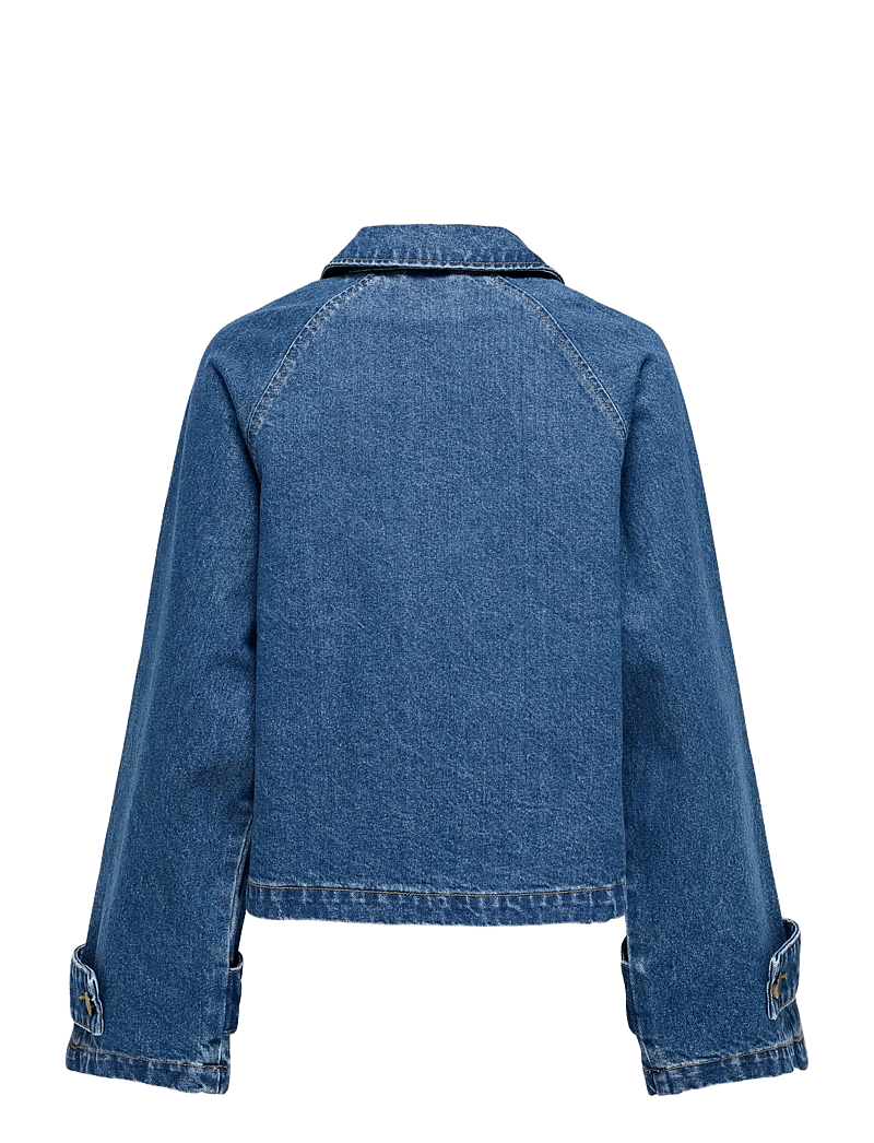 ONLY - ONLAPRIL SHORT DNM TRENCH AKM - frühlingsjacken - medium blue denim - 2