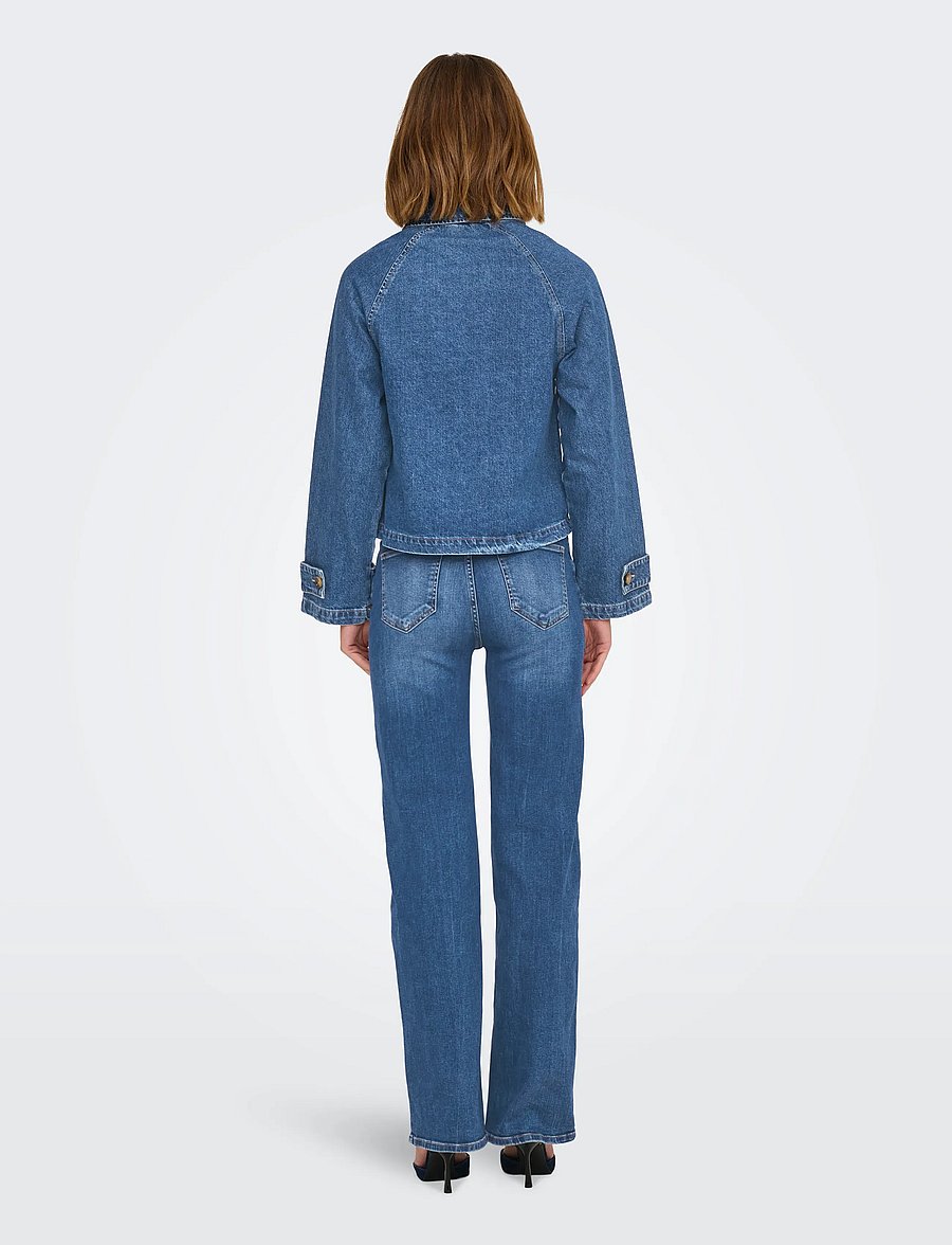 ONLY - ONLAPRIL SHORT DNM TRENCH AKM - frühlingsjacken - medium blue denim - 3