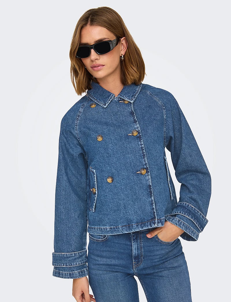 ONLY - ONLAPRIL SHORT DNM TRENCH AKM - frühlingsjacken - medium blue denim - 5