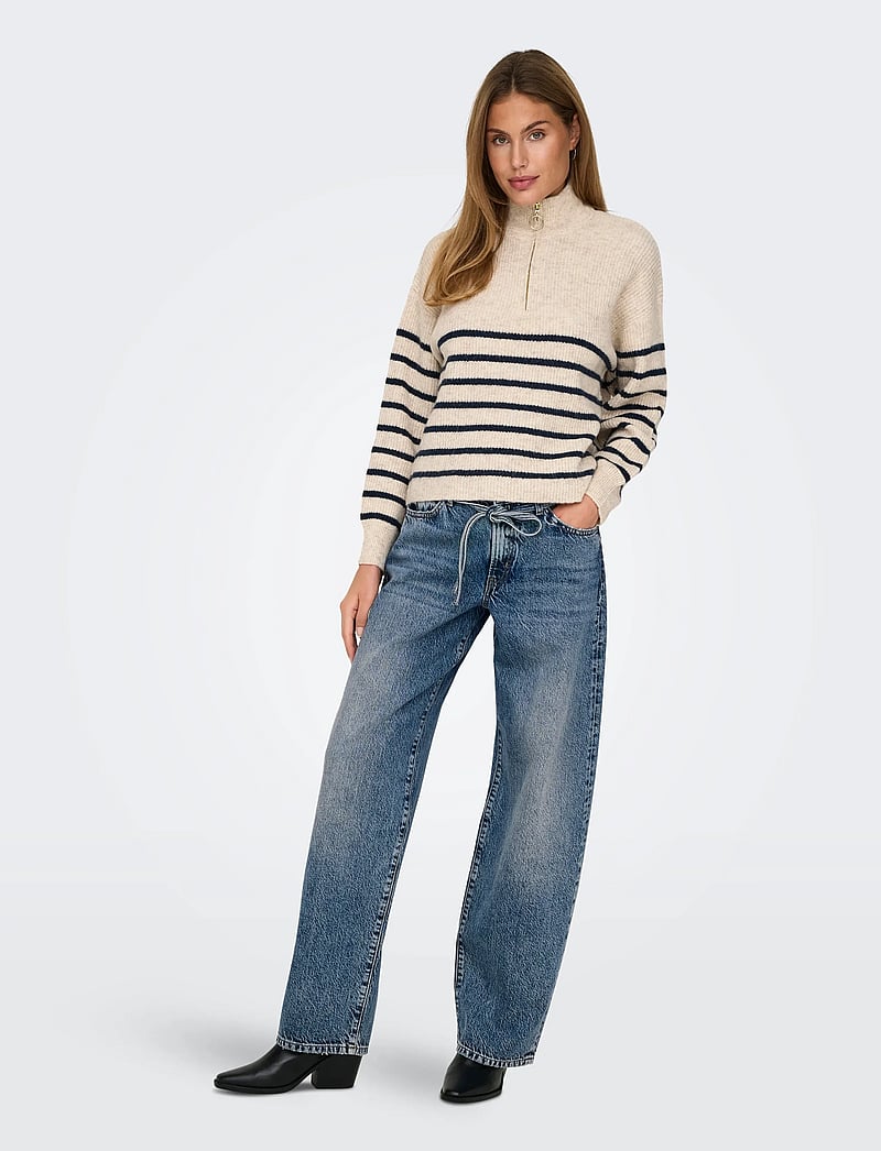 ONLY - ONLGIANNA MW STRAIGHT DOT450 DNM NOOS - raka jeans - light blue denim - 4