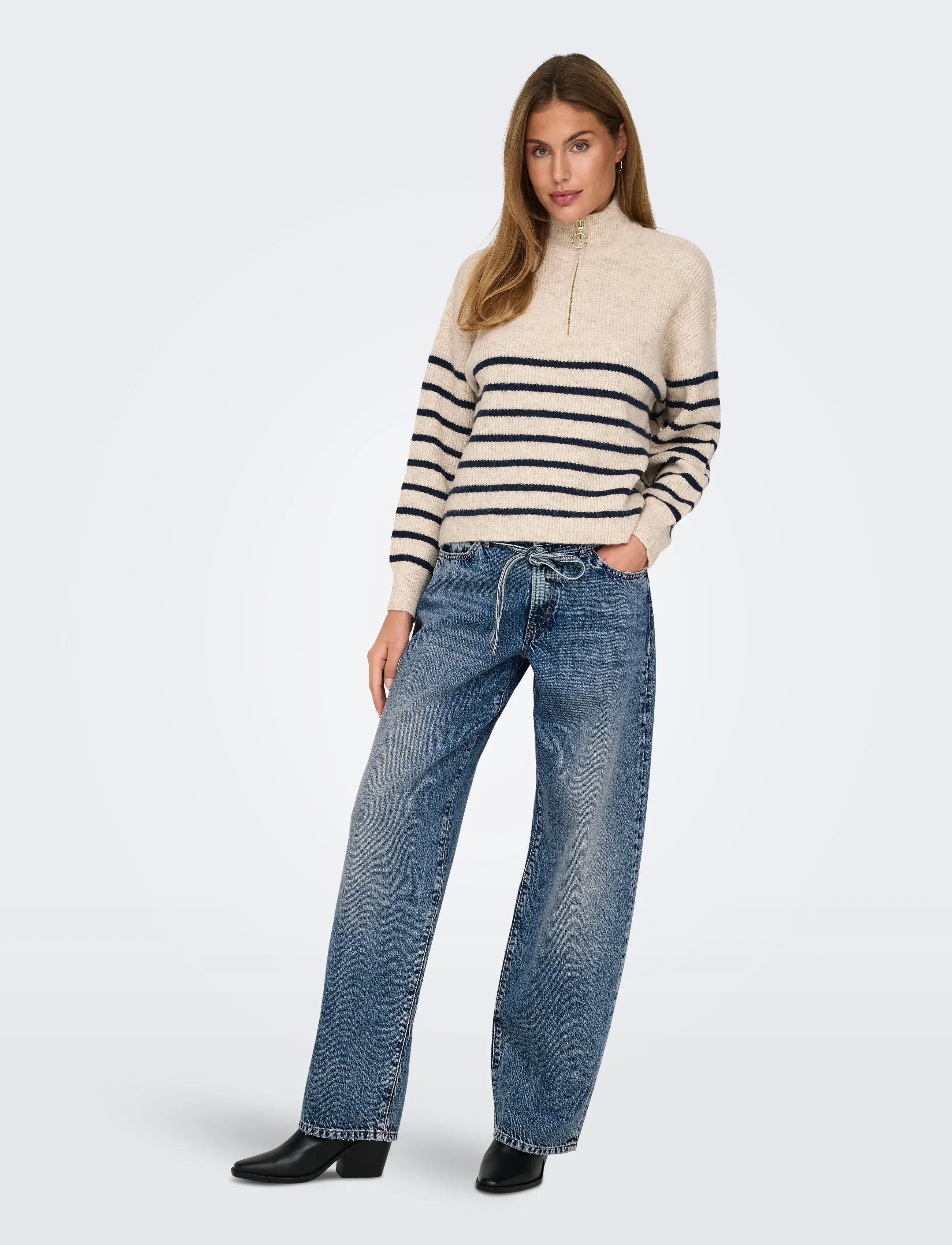 ONLY - ONLGIANNA MW STRAIGHT DOT450 DNM NOOS - light blue denim - 4