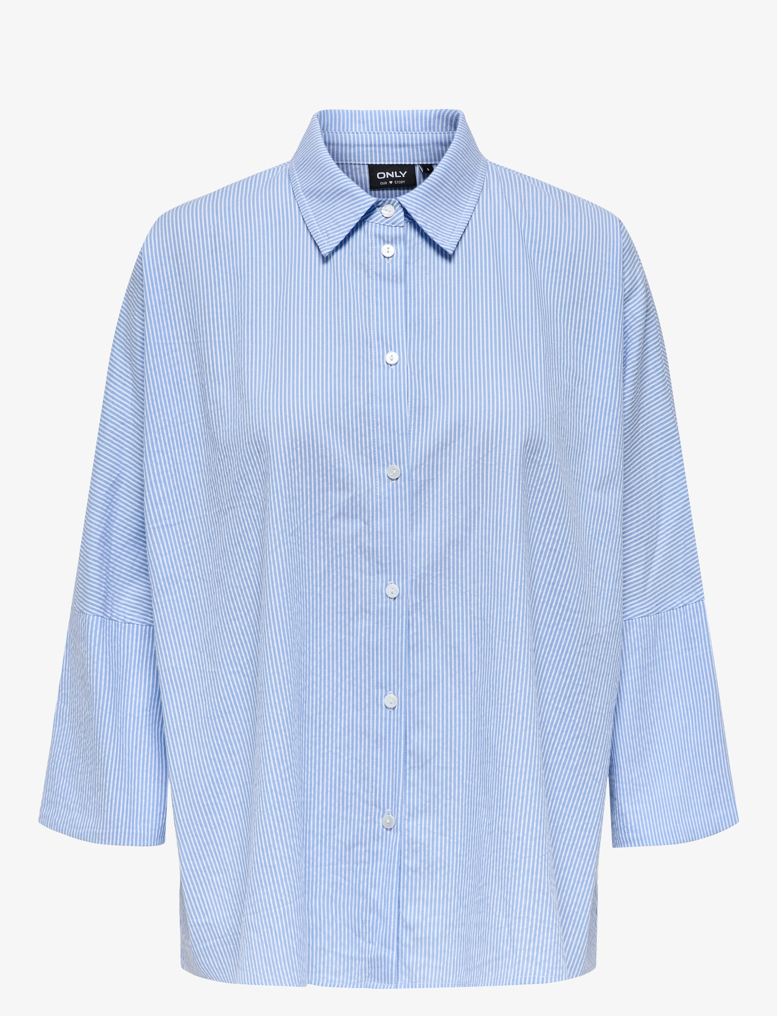 ONLY ONLAUGUSTA SHIRT WVN NOOS - Tøj - CLOUD DANCER / blue