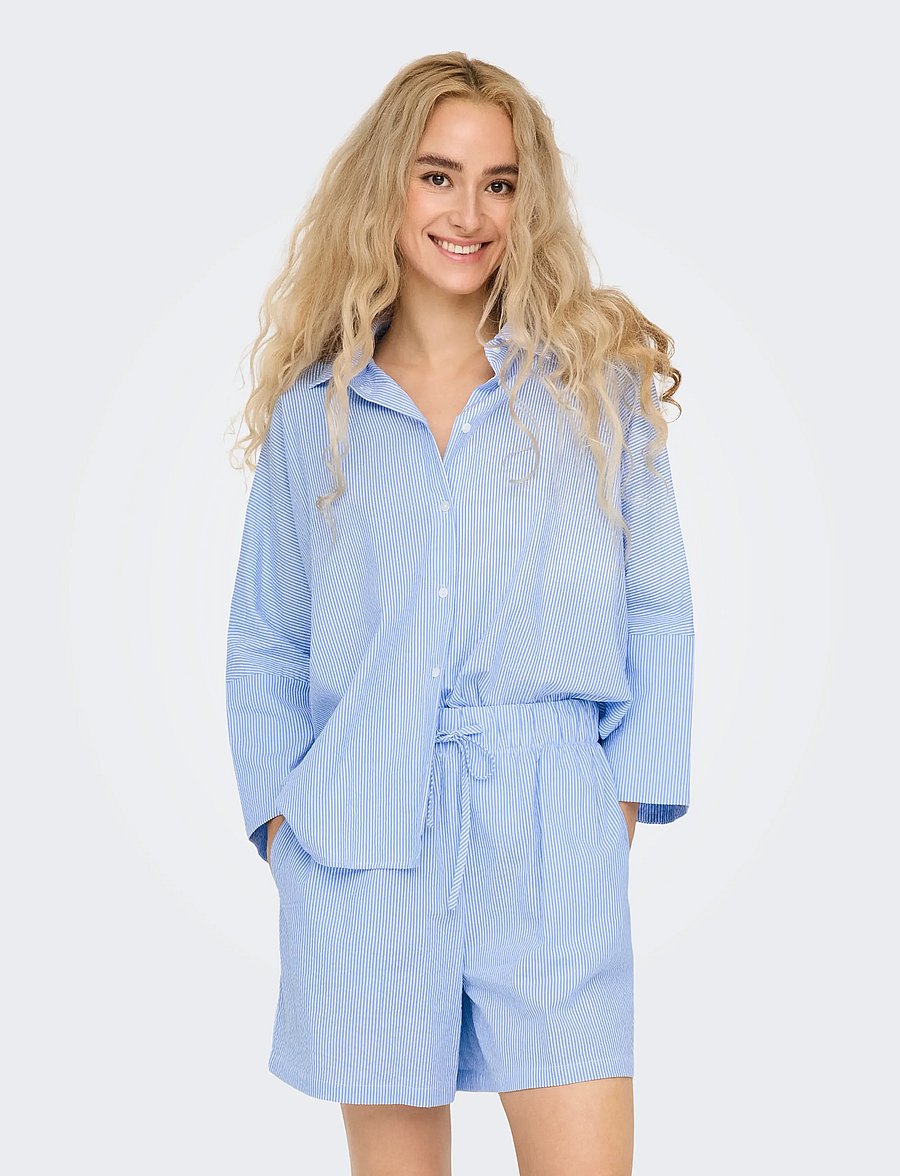 ONLY - ONLAUGUSTA SHIRT WVN NOOS - langärmlige hemden - cloud dancer - 0