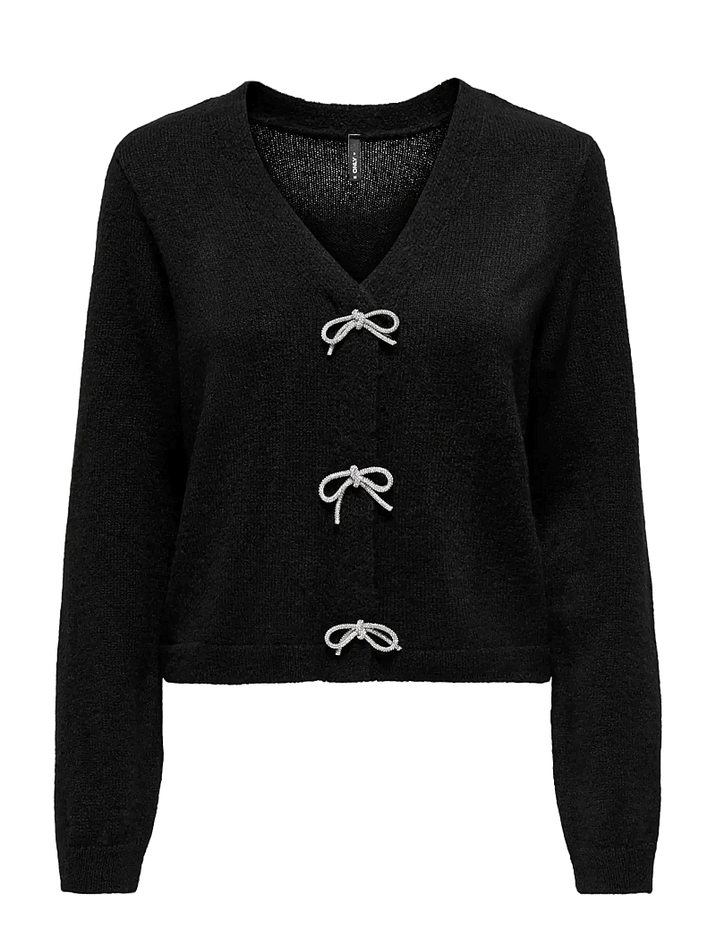 ONLY - ONLDONNA LS V-NECK PULLOVER KNT - sviitrid - black - 0
