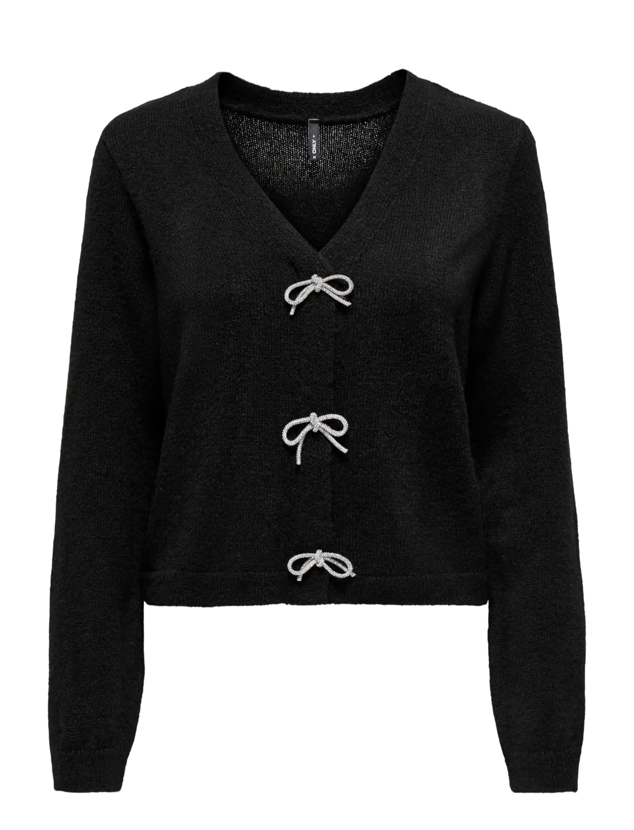 ONLY ONLDONNA LS V-NECK PULLOVER KNT - Transitional Layering - BLACK / black