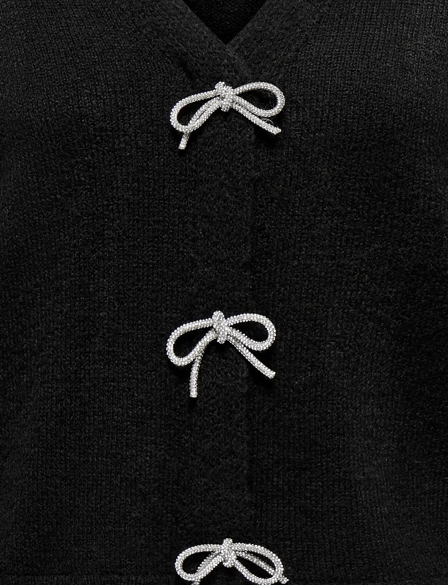 ONLY - ONLDONNA LS V-NECK PULLOVER KNT - pullover - black - 2