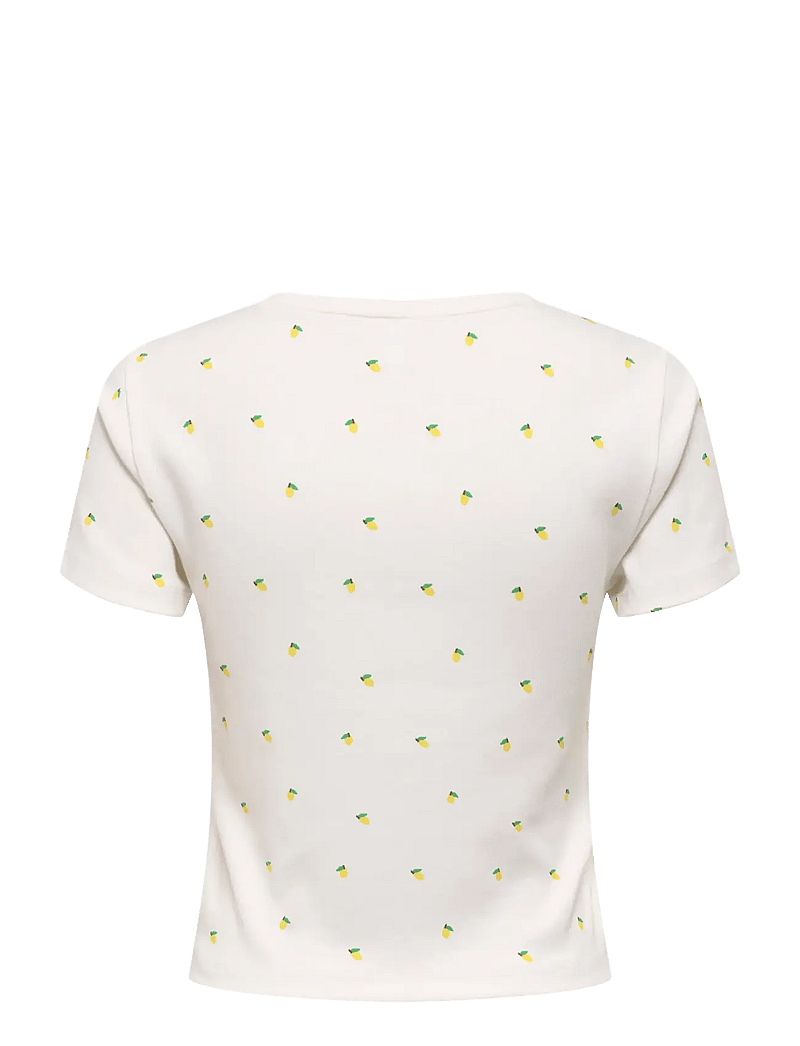 ONLY - ONLFENJA S/S AOP TOP JRS NOOS - t-shirts - cloud dancer - 2