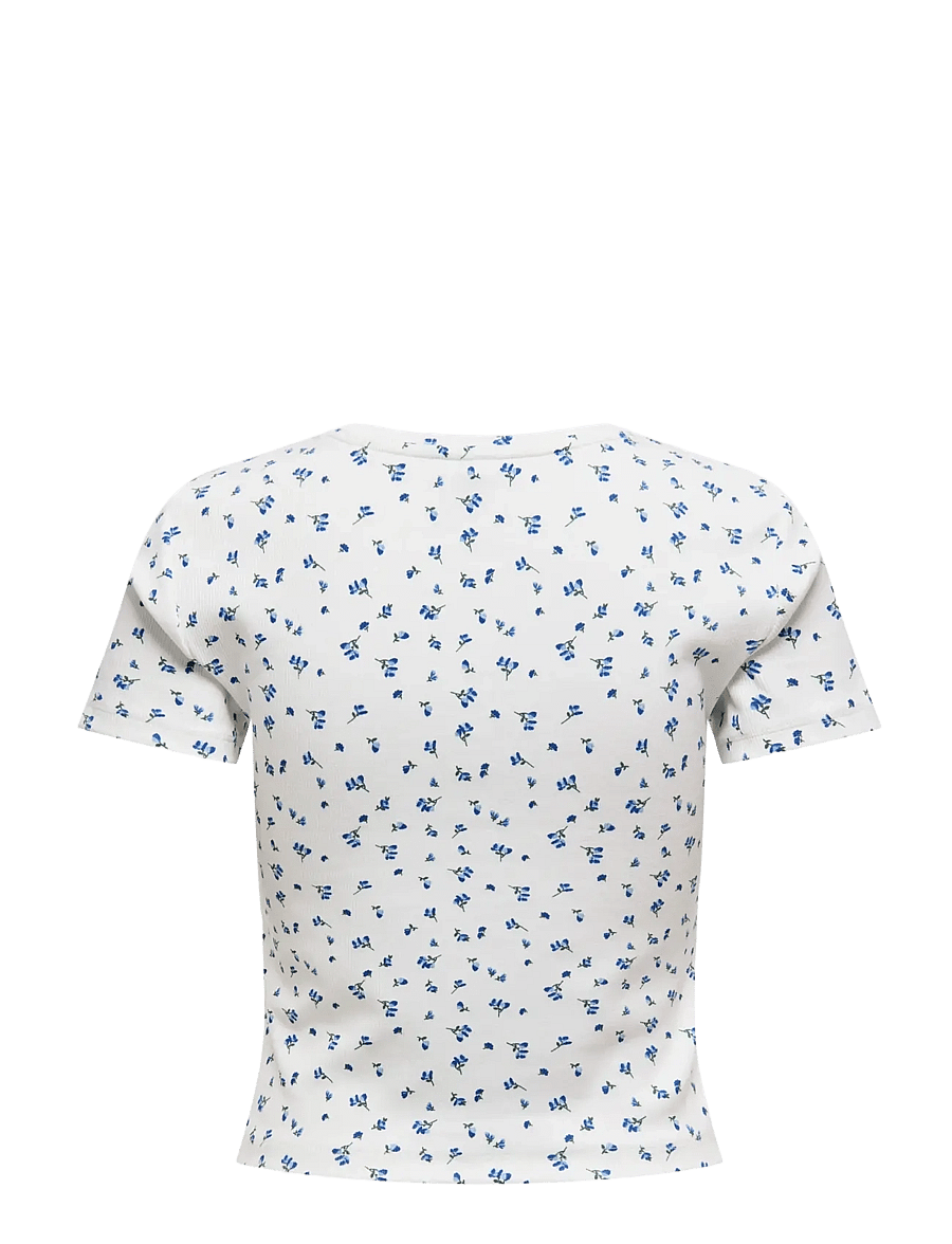 ONLY - ONLFENJA S/S AOP TOP JRS NOOS - t-shirts - cloud dancer - 2