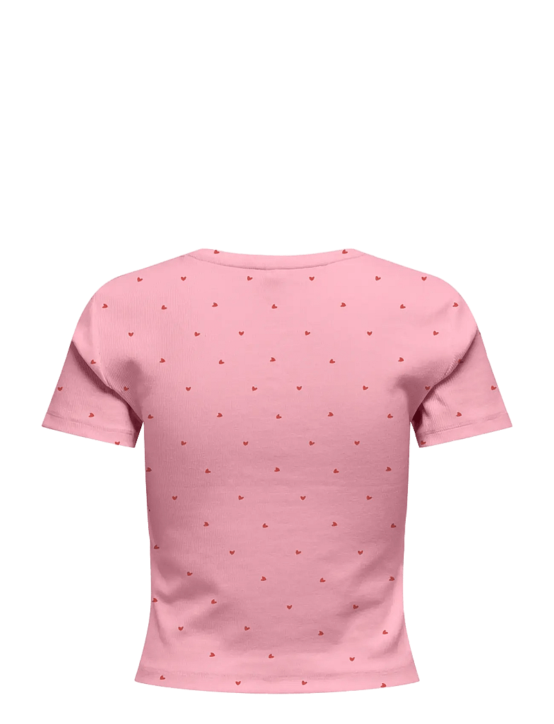 ONLY - ONLFENJA S/S AOP TOP JRS NOOS - t-shirts - romance rose - 2