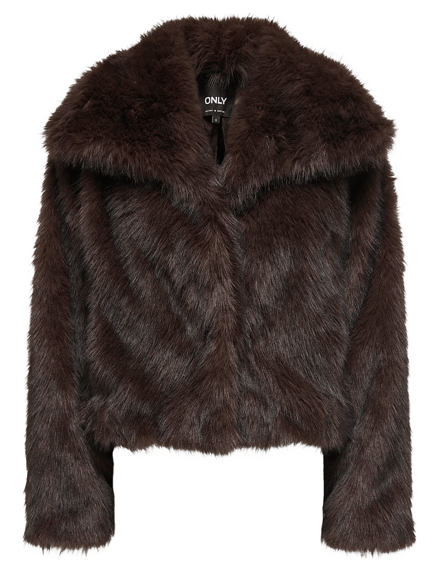 ONLY - ONLDAWN LIFE FAUX FUR JACKET CC OTW - chocolate torte - 0