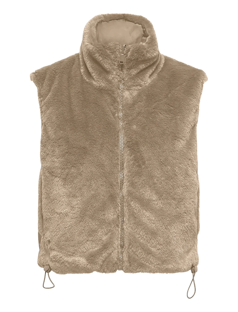 ONLY - ONLDANA FAUX FUR REV.WAISTCOAT OTW CC - efterårsjakker - silver mink - 1
