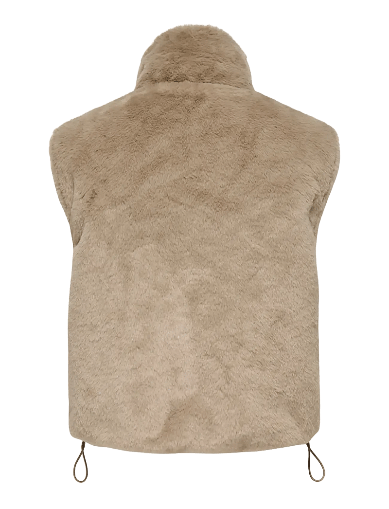 ONLY - ONLDANA FAUX FUR REV.WAISTCOAT OTW CC - efterårsjakker - silver mink - 2