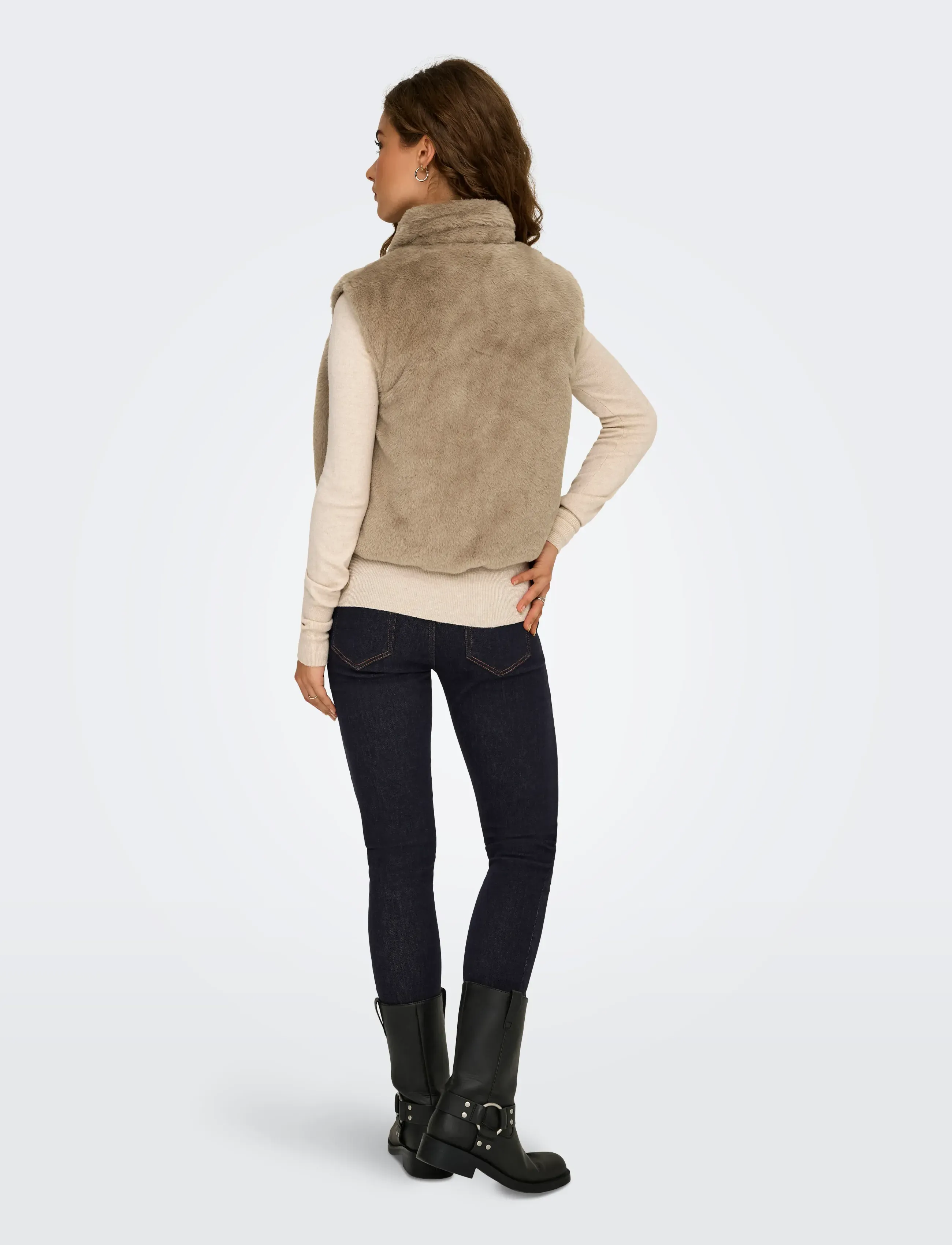 ONLY - ONLDANA FAUX FUR REV.WAISTCOAT OTW CC - vestes sans manches en tissu peluche - silver mink - 3