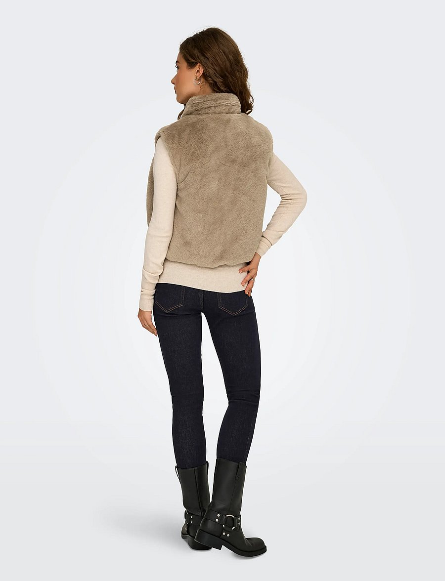 ONLY - ONLDANA FAUX FUR REV.WAISTCOAT OTW CC - vestes sans manches en tissu peluche - silver mink - 3
