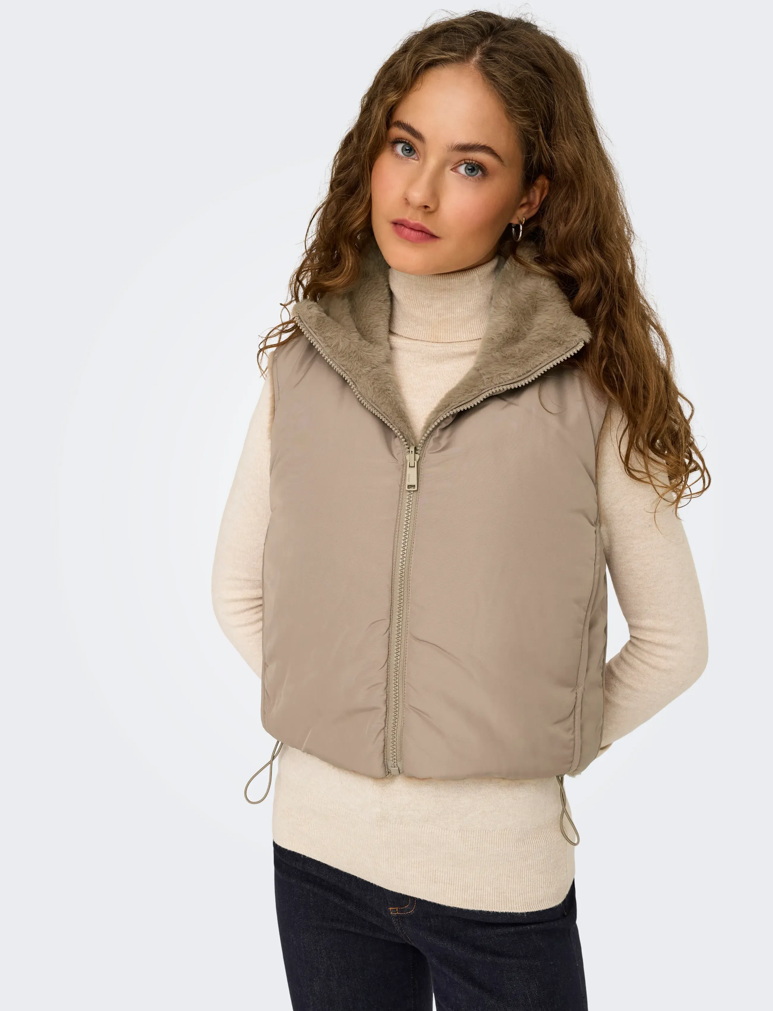 ONLY - ONLDANA FAUX FUR REV.WAISTCOAT OTW CC - vestes sans manches en tissu peluche - silver mink - 5