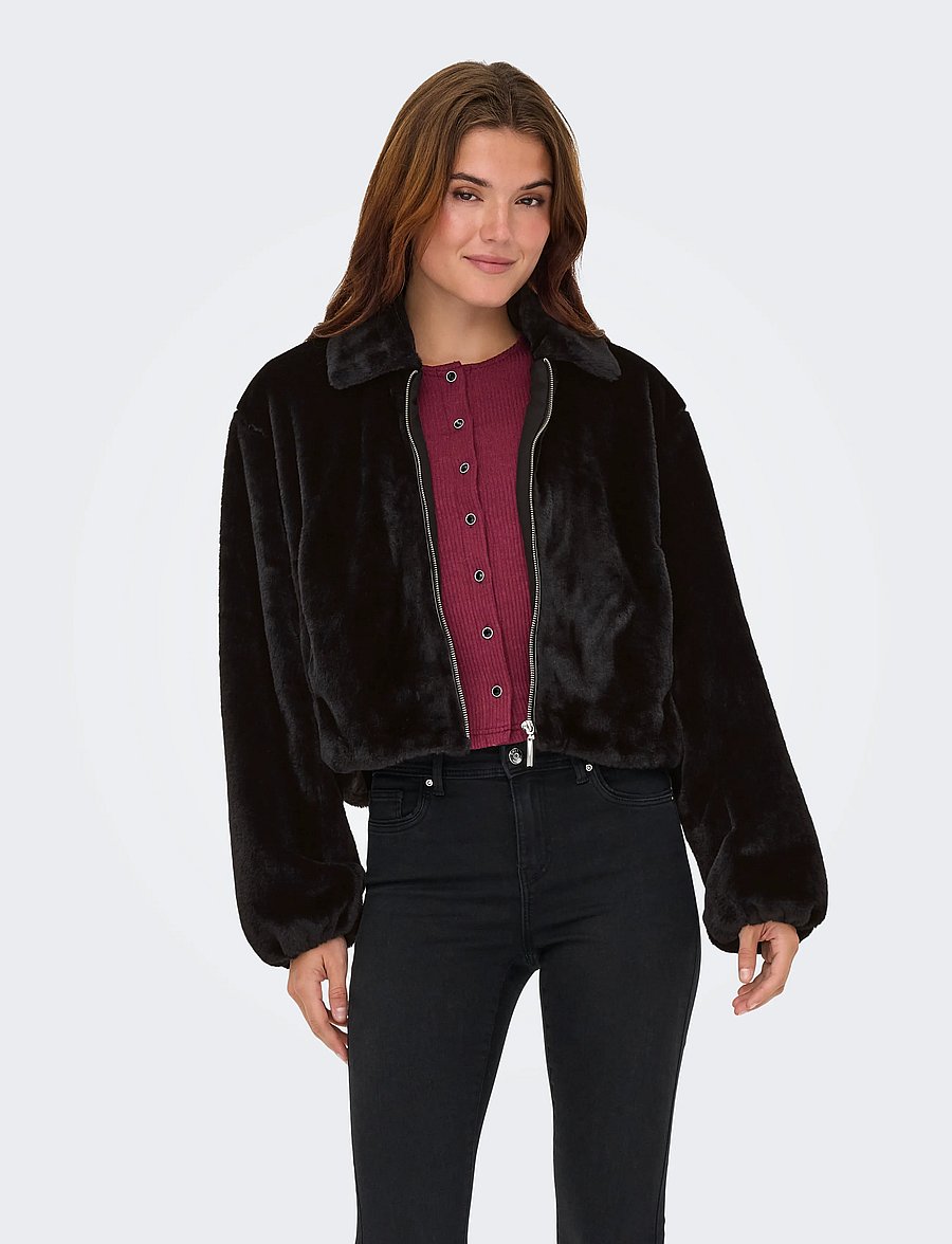 ONLY - ONLDANA FAUX FUR JACKET CC OTW - faux fur - black - 0