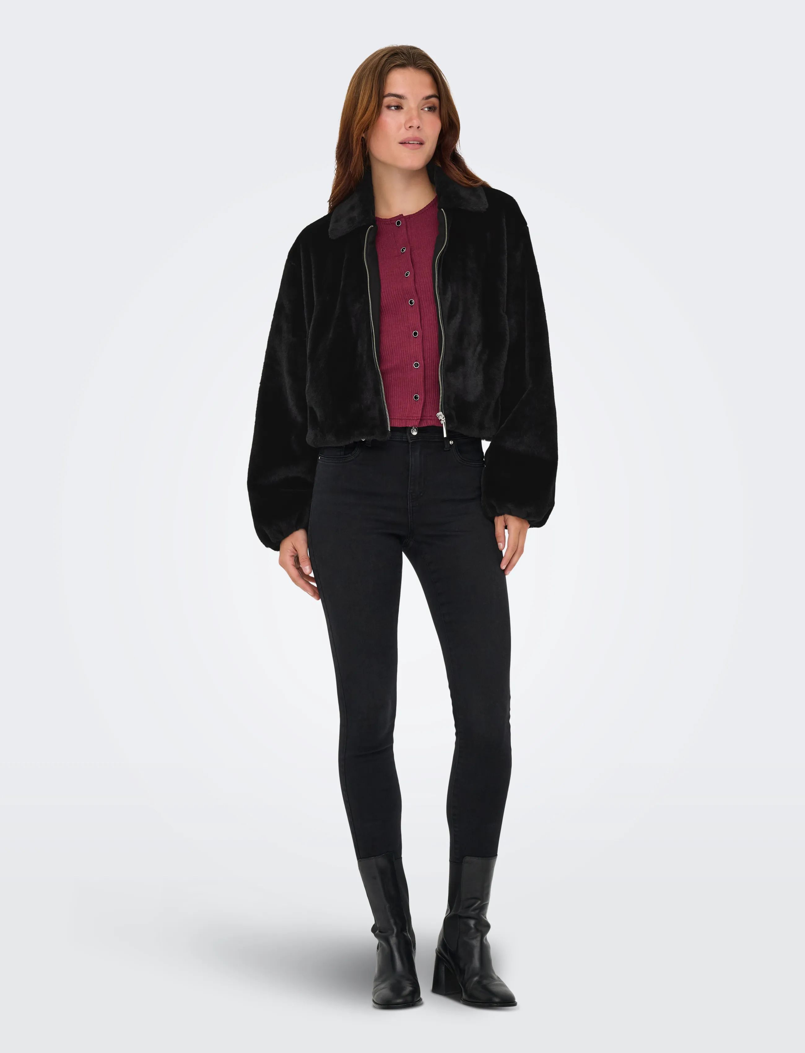 ONLY - ONLDANA FAUX FUR JACKET CC OTW - faux fur - black - 4