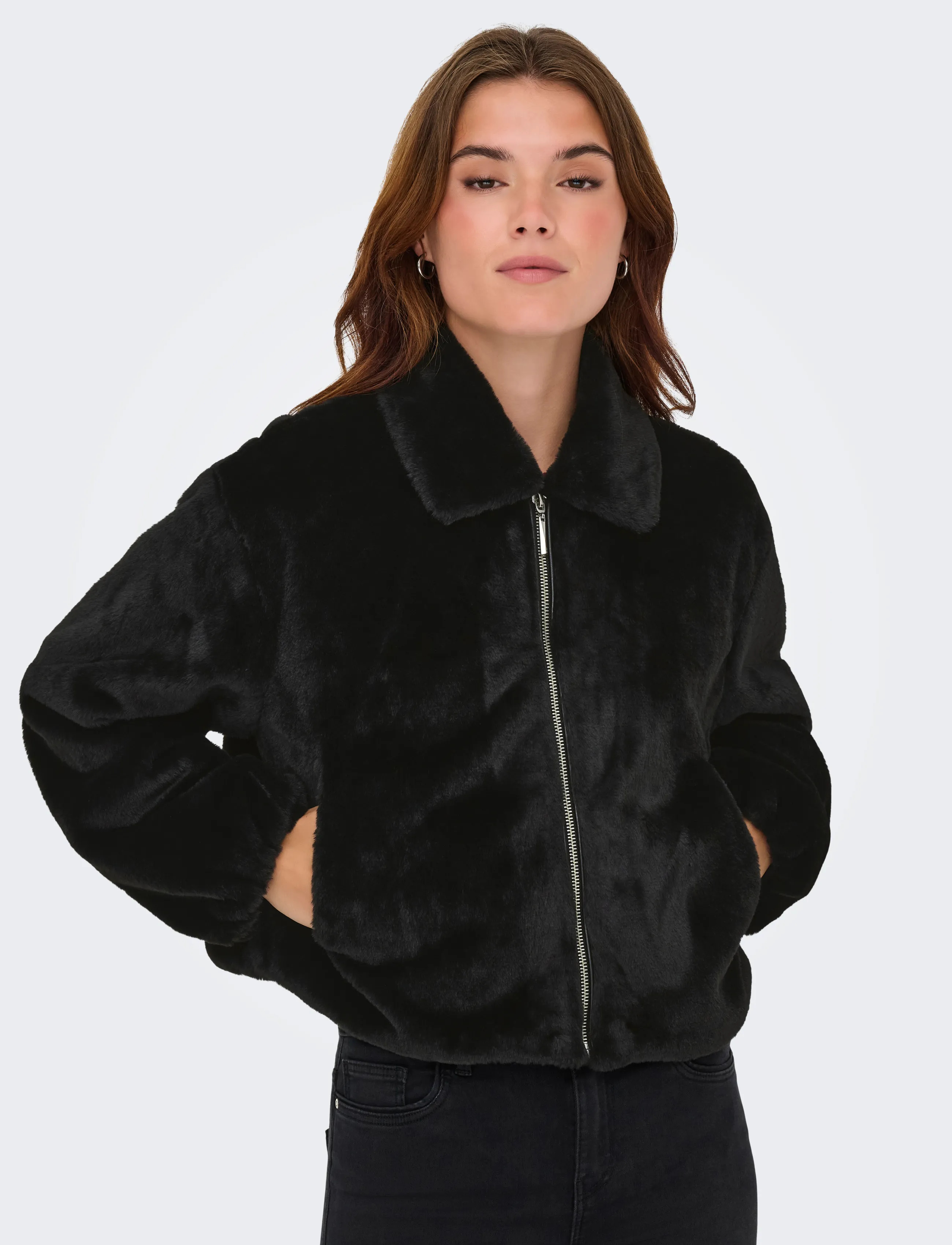 ONLY - ONLDANA FAUX FUR JACKET CC OTW - faux fur - black - 5
