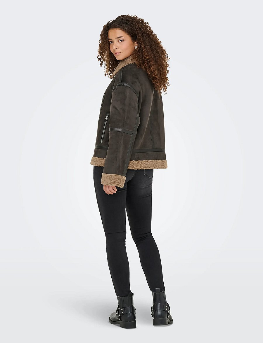 ONLY - ONLKENDRA BOND OVERSIZJACKET CC OTW - nahktagid - chocolate torte - 3