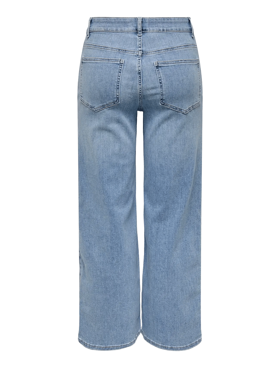ONLY - ONLMADISON BLUSH HW CP WD DNM CRO371NOOS - brede jeans - light blue denim - 2