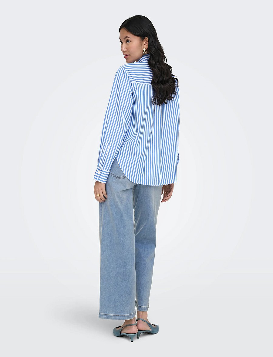ONLY - ONLMADISON BLUSH HW CP WD DNM CRO371NOOS - brede jeans - light blue denim - 3