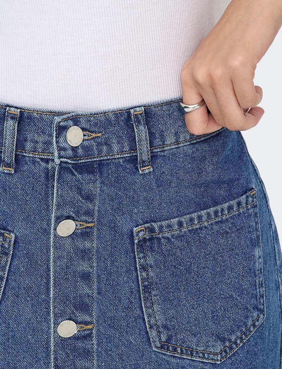 ONLY - ONLAMAZING HW SKIRT TAI DNM NOOS - jeansröcke - medium blue denim - 5