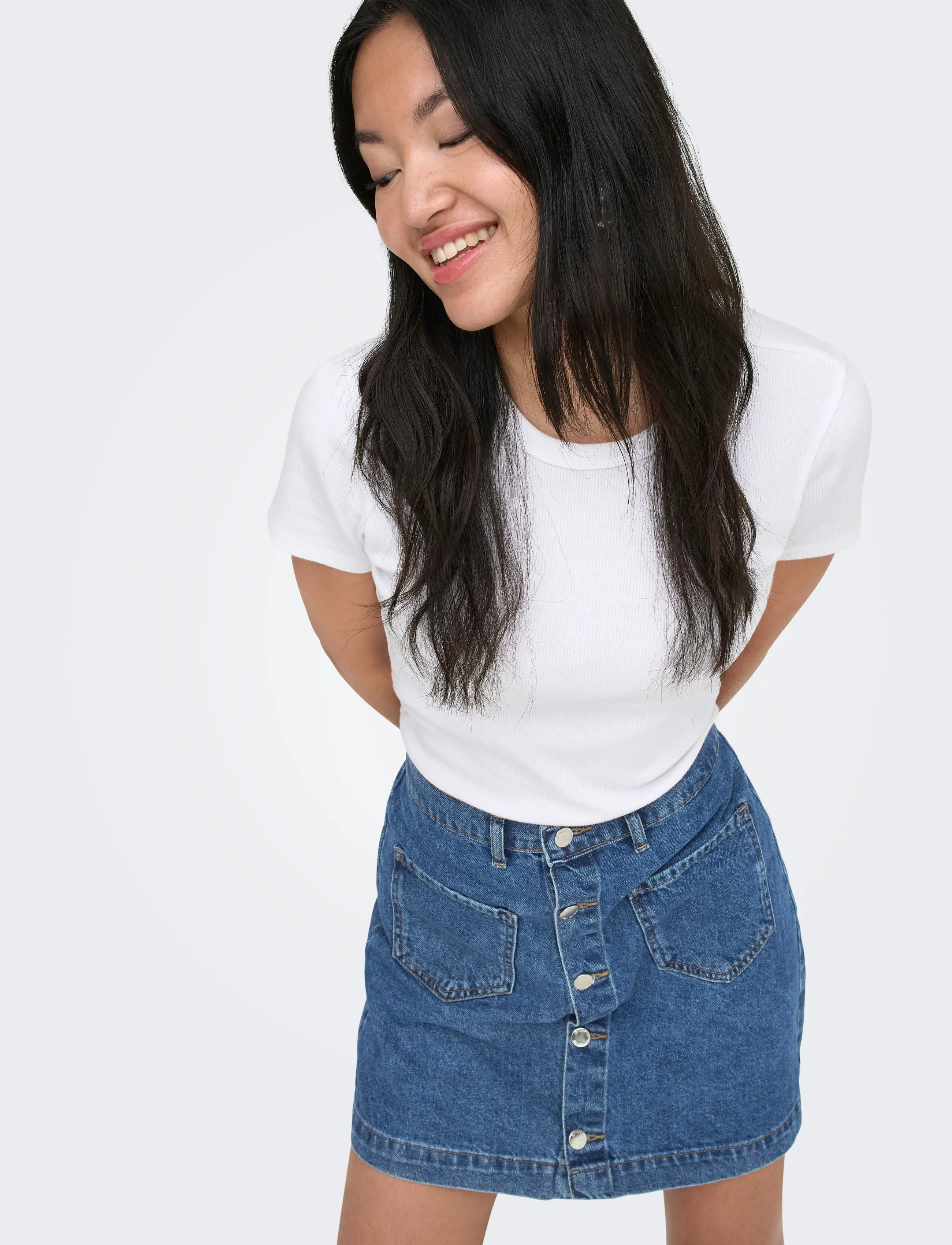 ONLY Onlamazing Hw Skirt Tai Dnm Noos jeanskjolar dam – bild 7