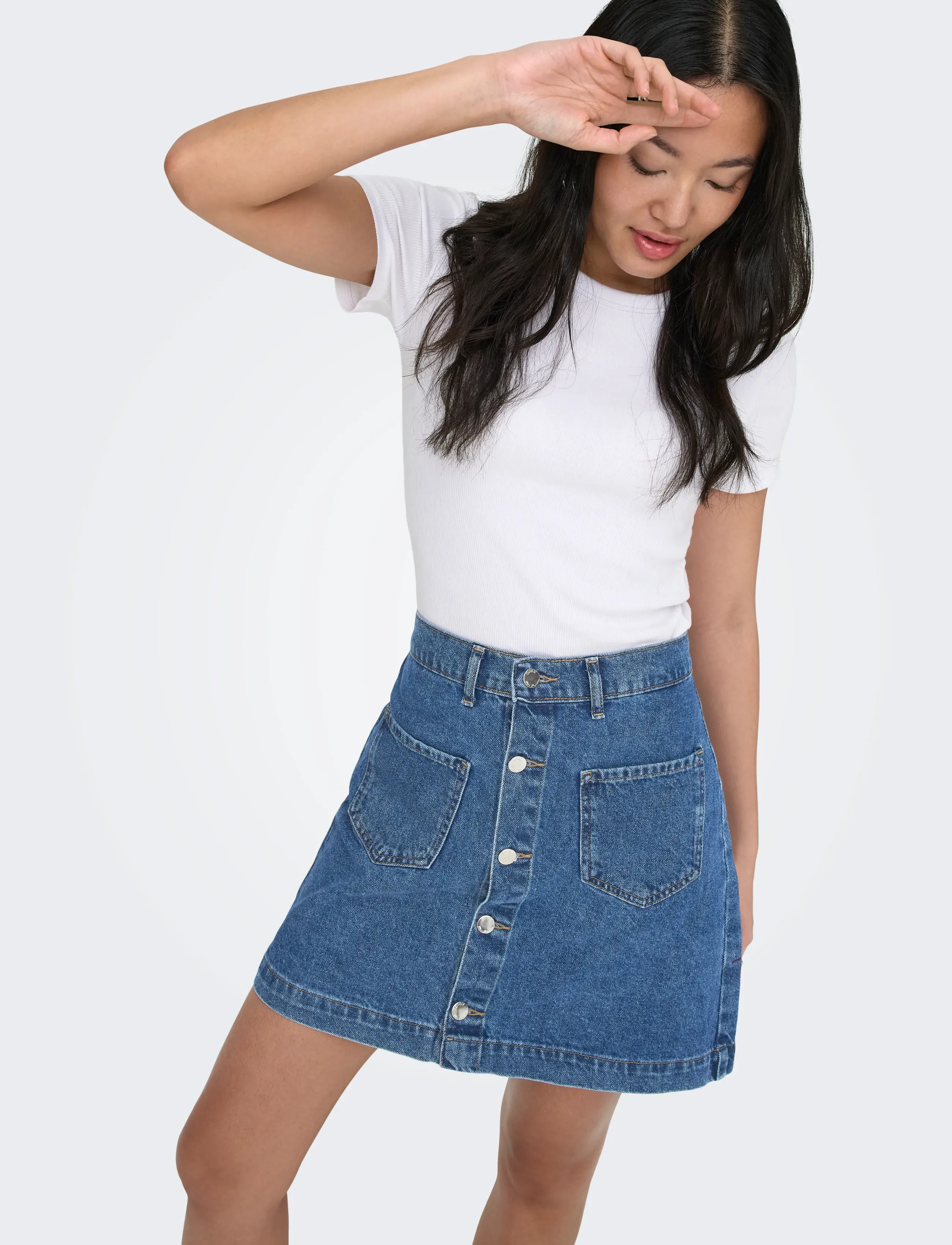 ONLY Onlamazing Hw Skirt Tai Dnm Noos jeanskjolar dam – bild 8