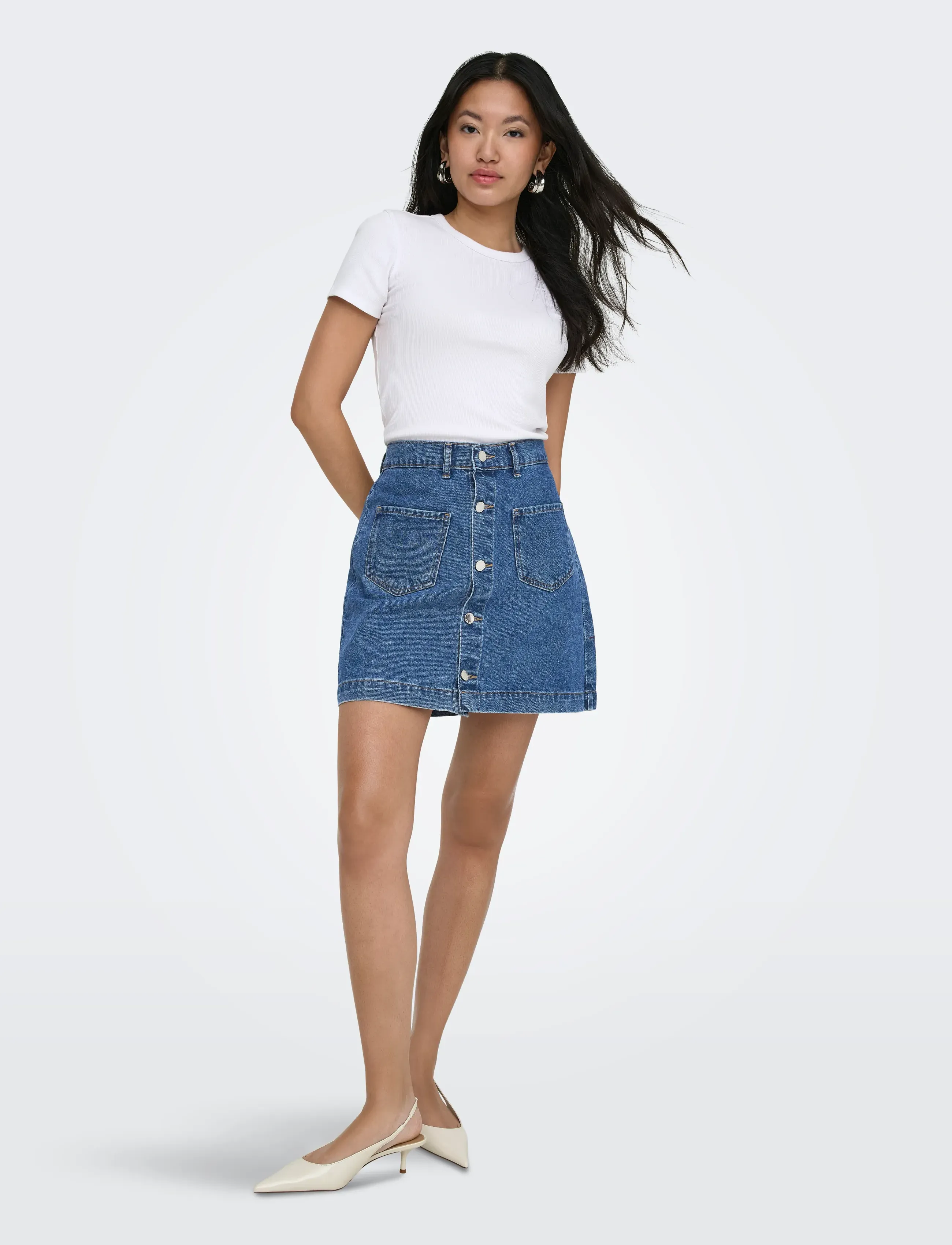 ONLY Onlamazing Hw Skirt Tai Dnm Noos jeanskjolar dam – bild 9