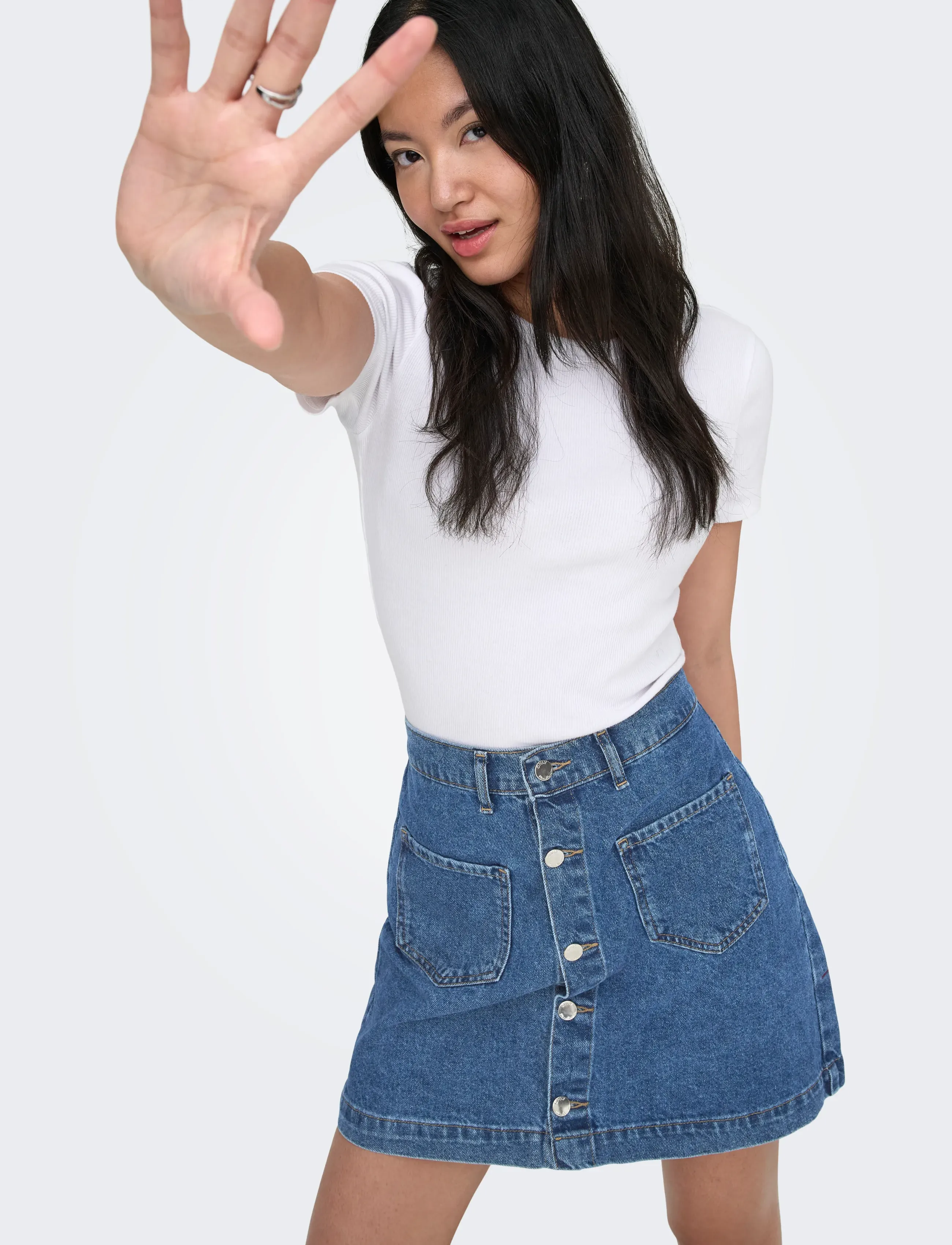 ONLY Onlamazing Hw Skirt Tai Dnm Noos jeanskjolar dam – bild 10
