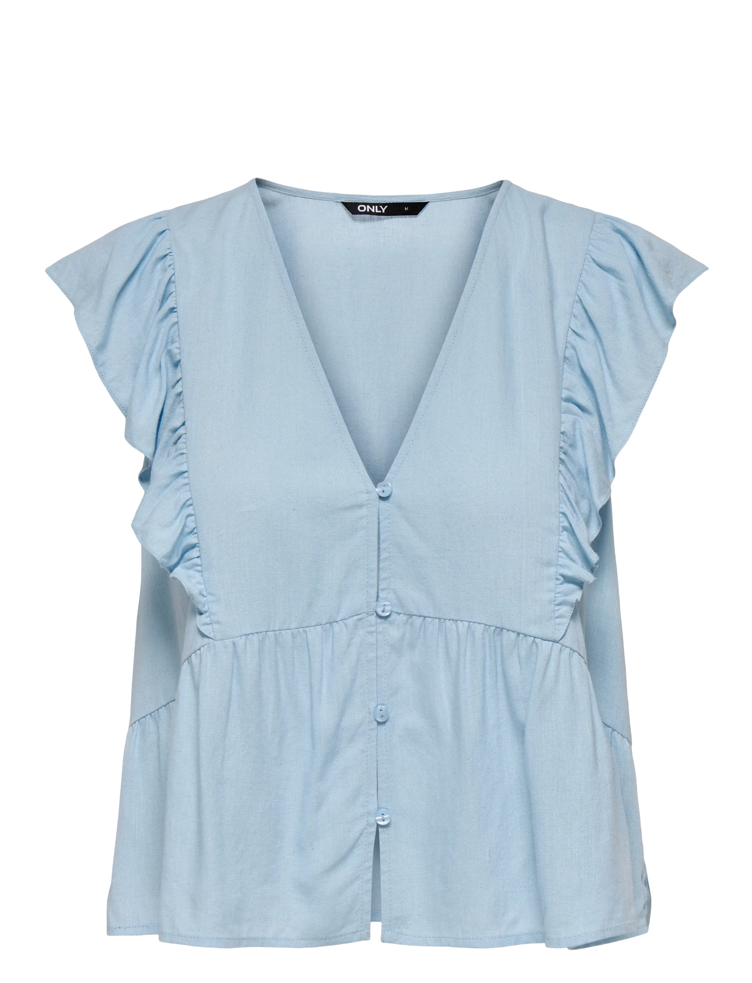 ONLY ONLRIAN FLONCE S/S TOP WVN - Bluser - CASHMERE BLUE / blue