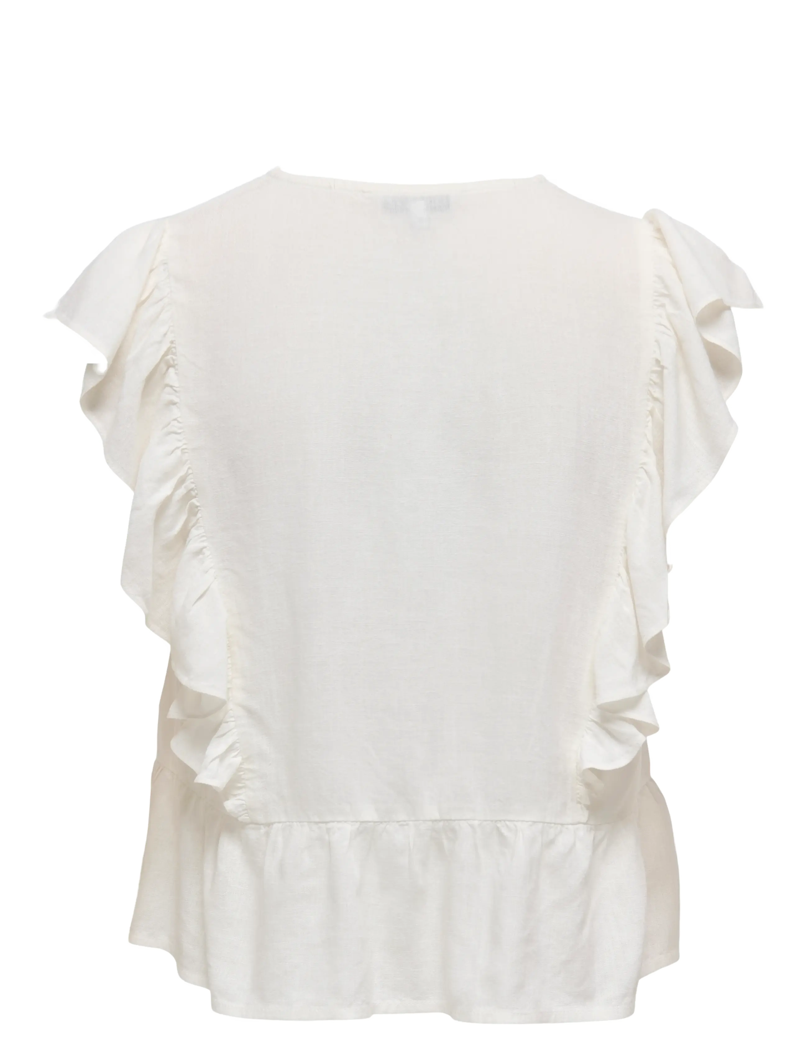 ONLY - ONLRIAN FLONCE S/S TOP WVN - kortærmede bluser - cloud dancer - 2