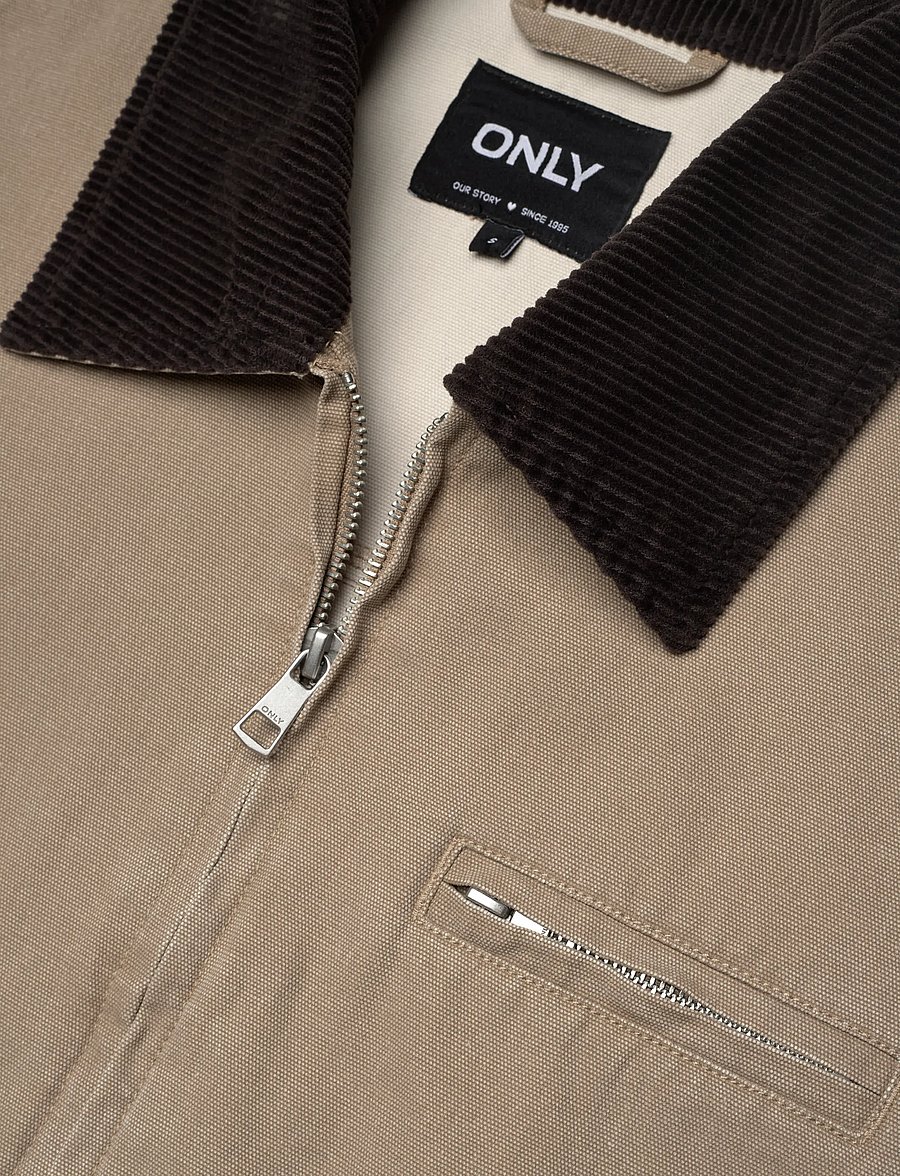ONLY - ONLCAVA COLLAR JACKET OTW CC - utility jackets - silver mink - 2