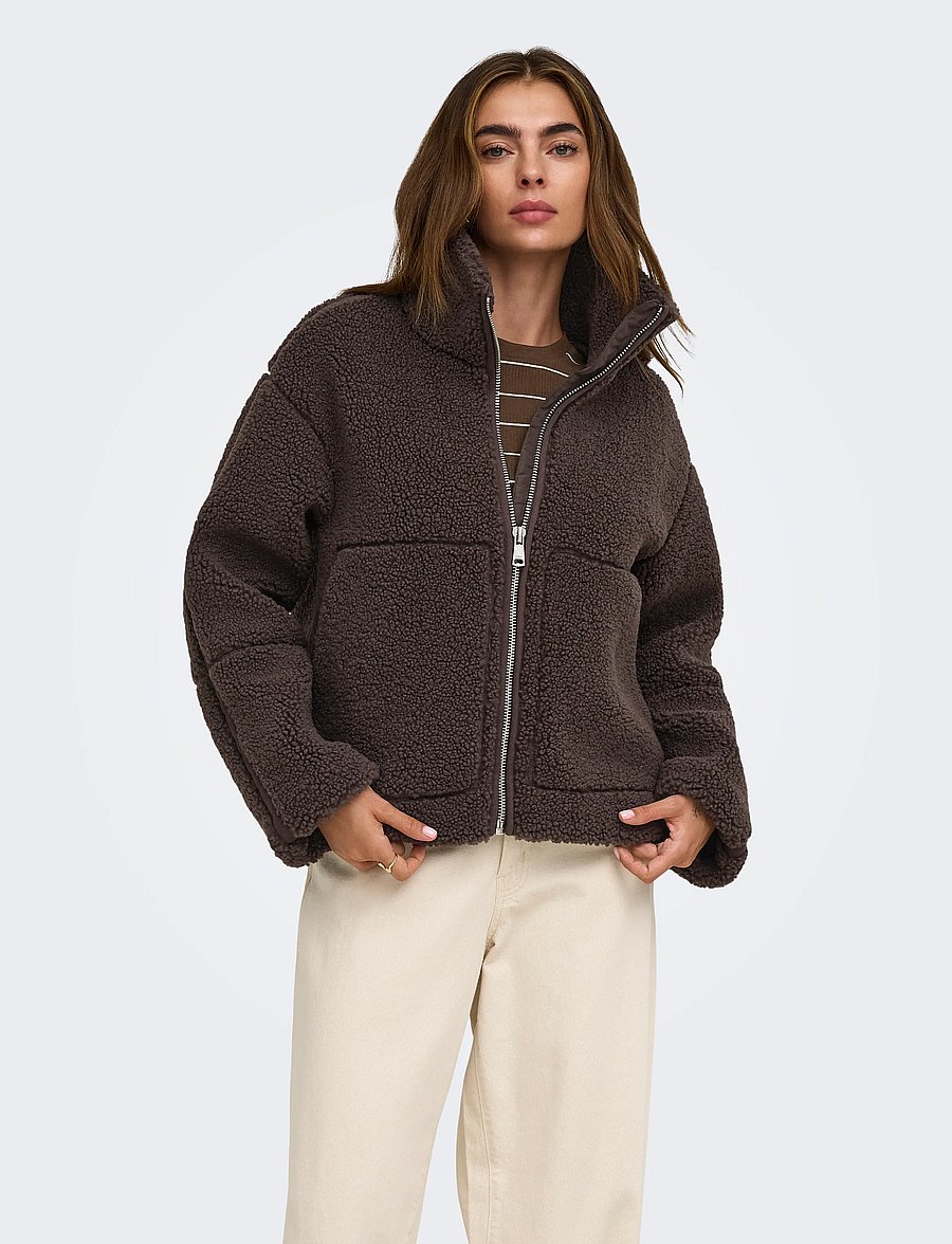 ONLY - ONLASPEN TEDDY JACKET OTW - fleece & midlayer - coffee bean - 0