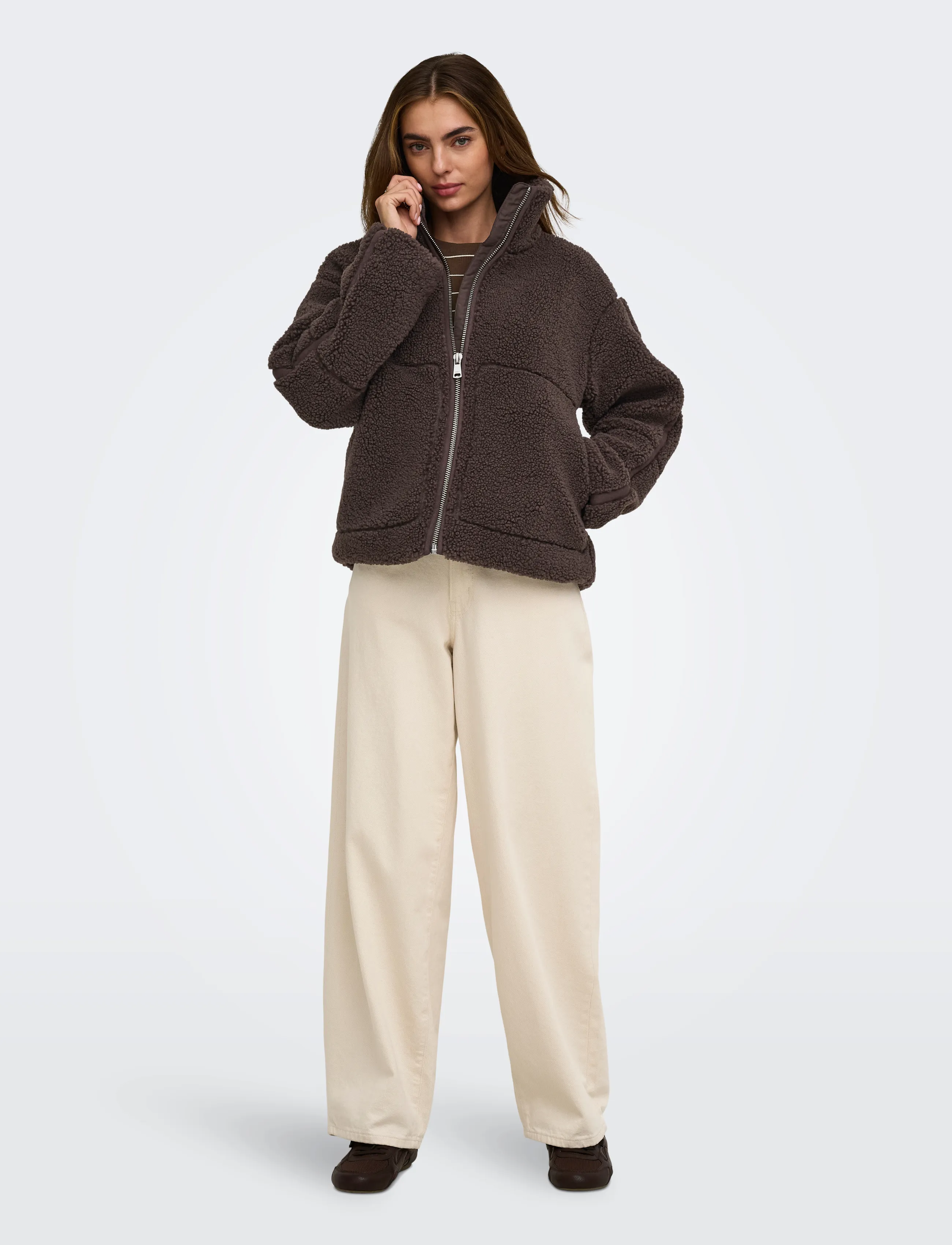 ONLY - ONLASPEN TEDDY JACKET OTW - fleece & midlayer - coffee bean - 4