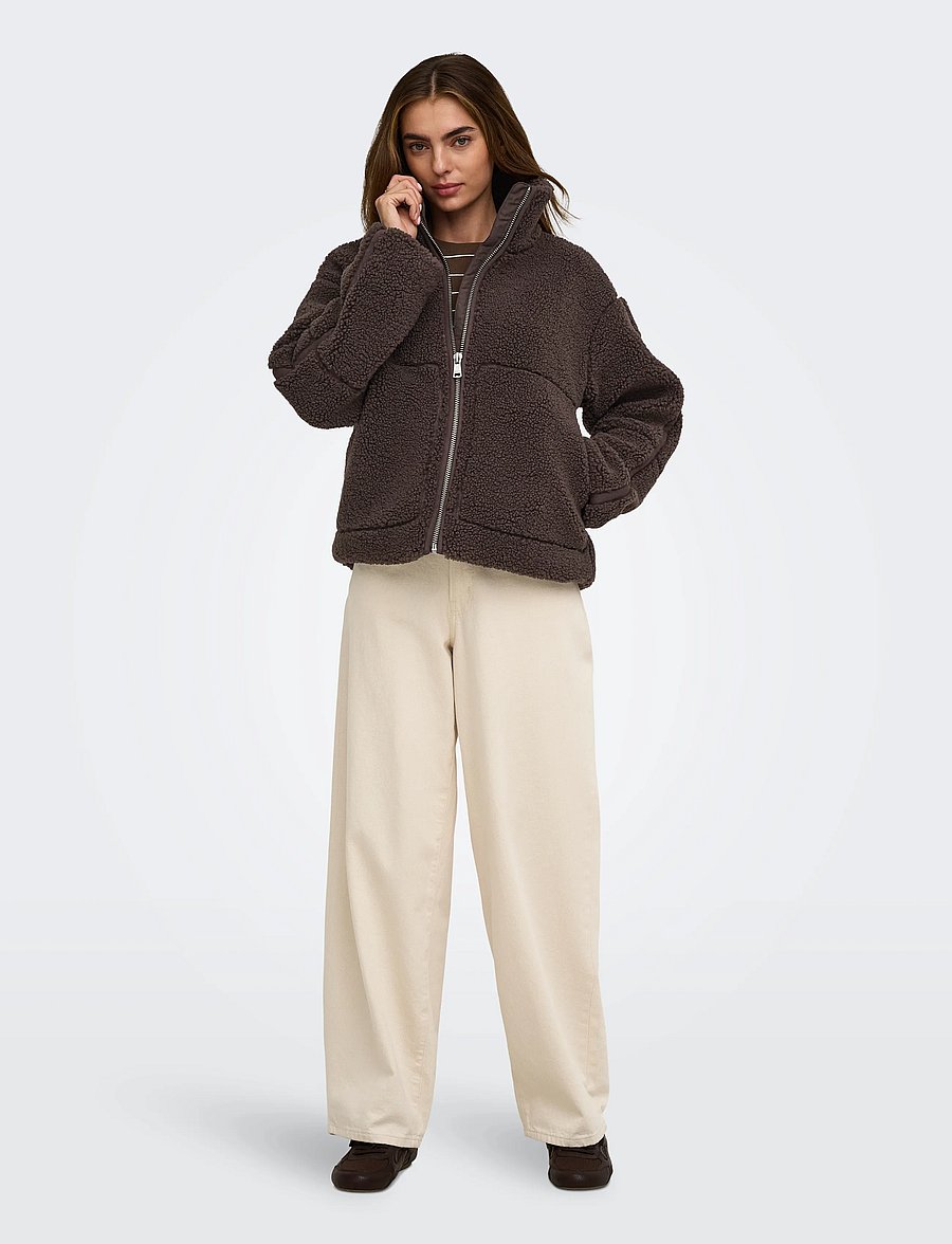 ONLY - ONLASPEN TEDDY JACKET OTW - fleece & midlayer - coffee bean - 4