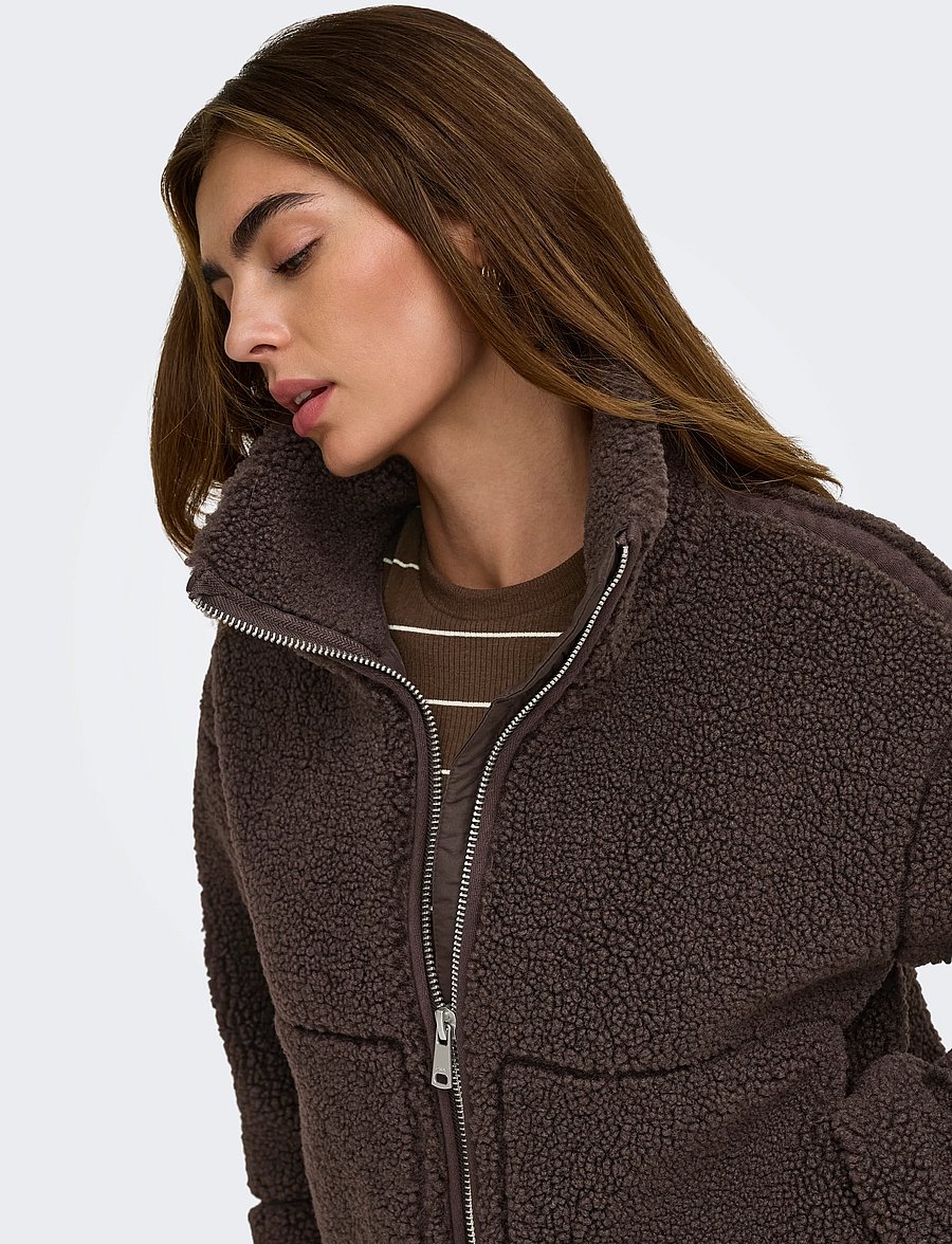 ONLY - ONLASPEN TEDDY JACKET OTW - fleece & midlayer - coffee bean - 5