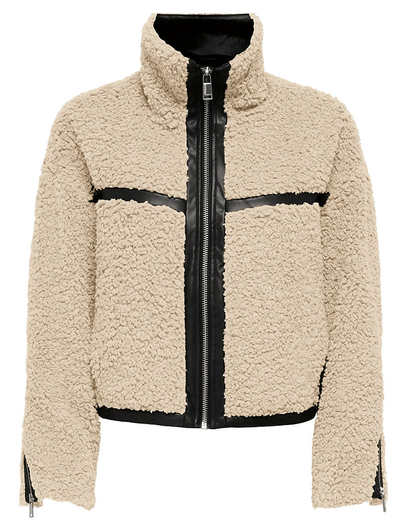 ONLY - ONLPATTI LIFE TEDDY SHORT JACKET CC OTW - frühlingsjacken - birch - 1