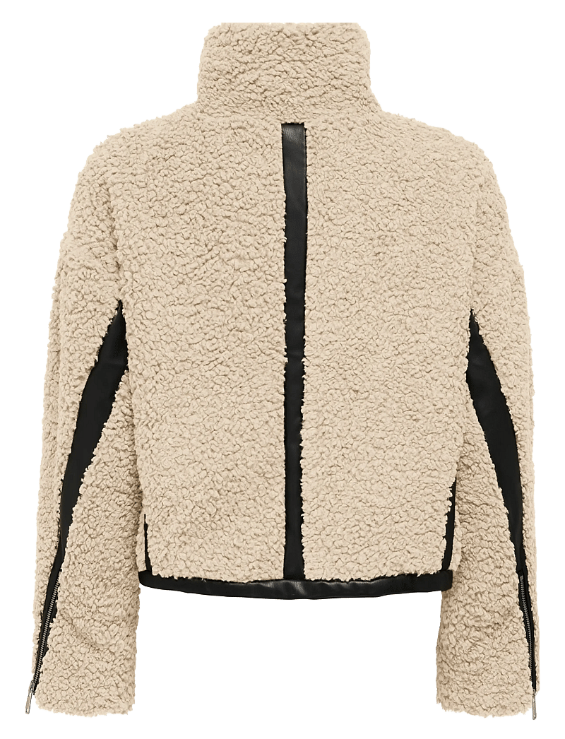 ONLY - ONLPATTI LIFE TEDDY SHORT JACKET CC OTW - frühlingsjacken - birch - 2