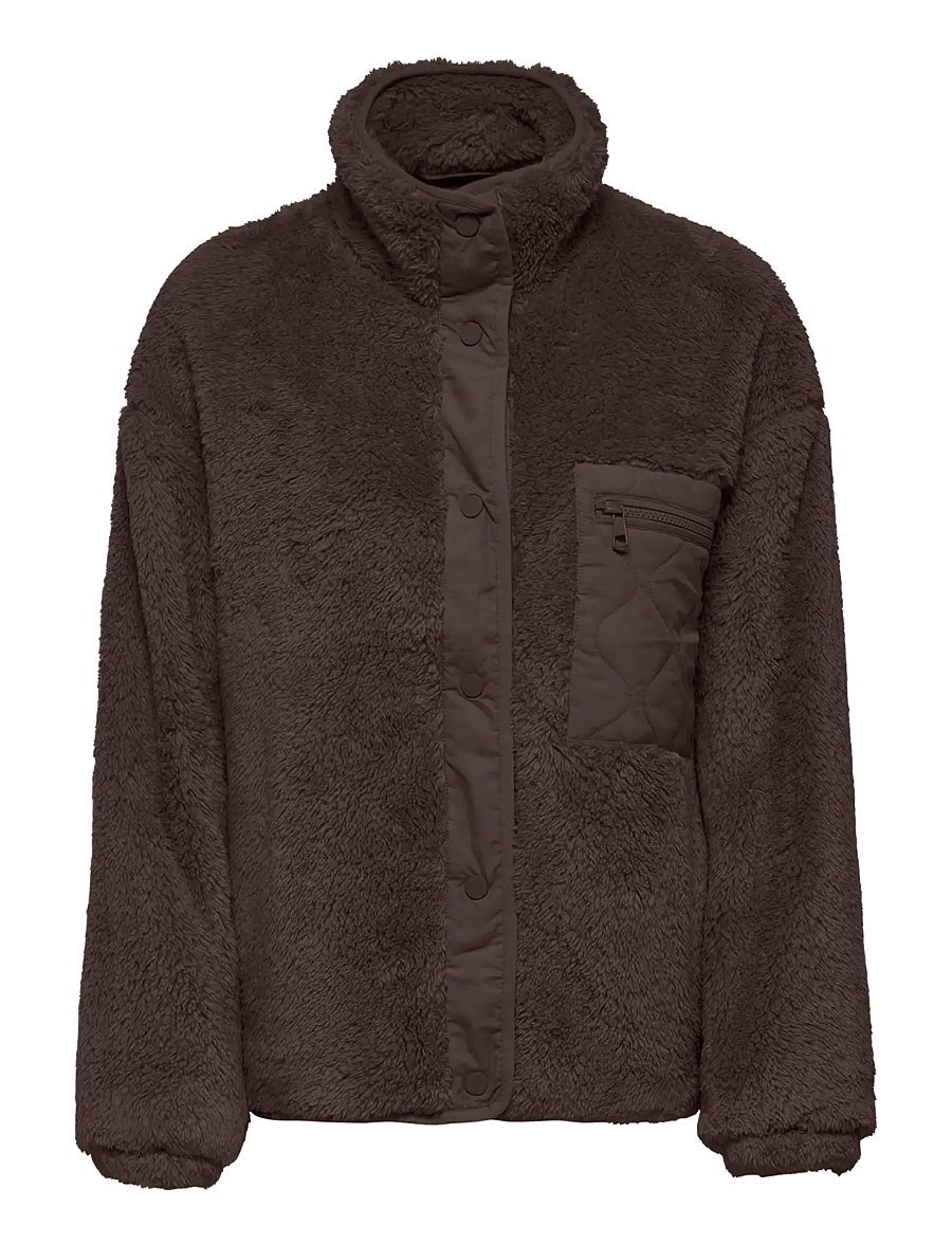 ONLY - ONLCONTACT OVERSIZED CC OTW - faux fur - chocolate torte - 0