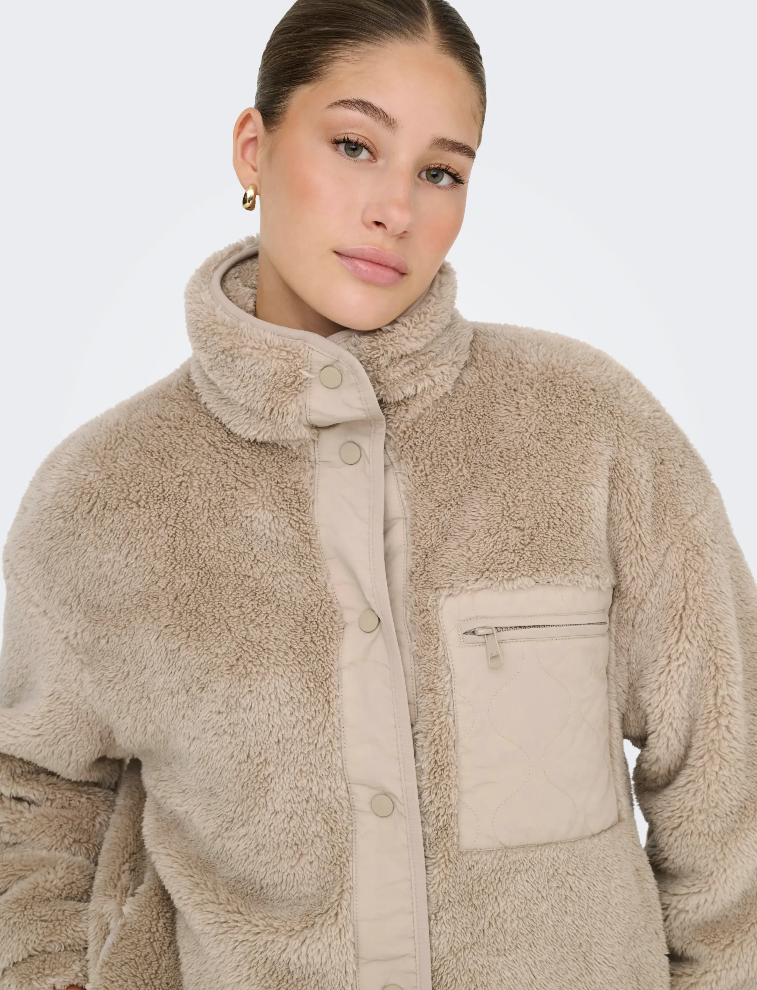 ONLY - ONLCONTACT OVERSIZED CC OTW - fuskpäls - humus - 4