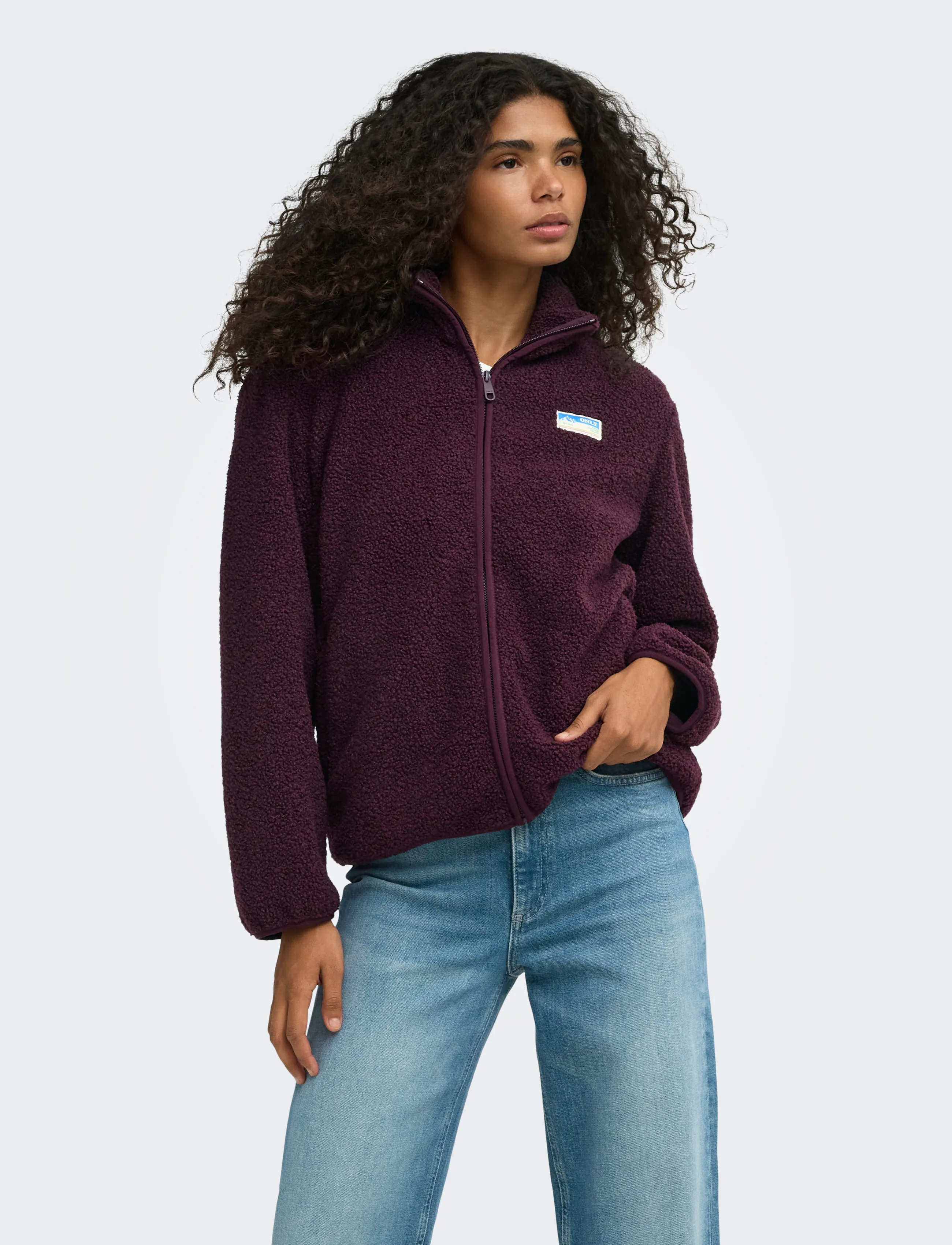 ONLY ONLEVA TEDDY JACKET CS OTW - Only - WINETASTING / burgundy